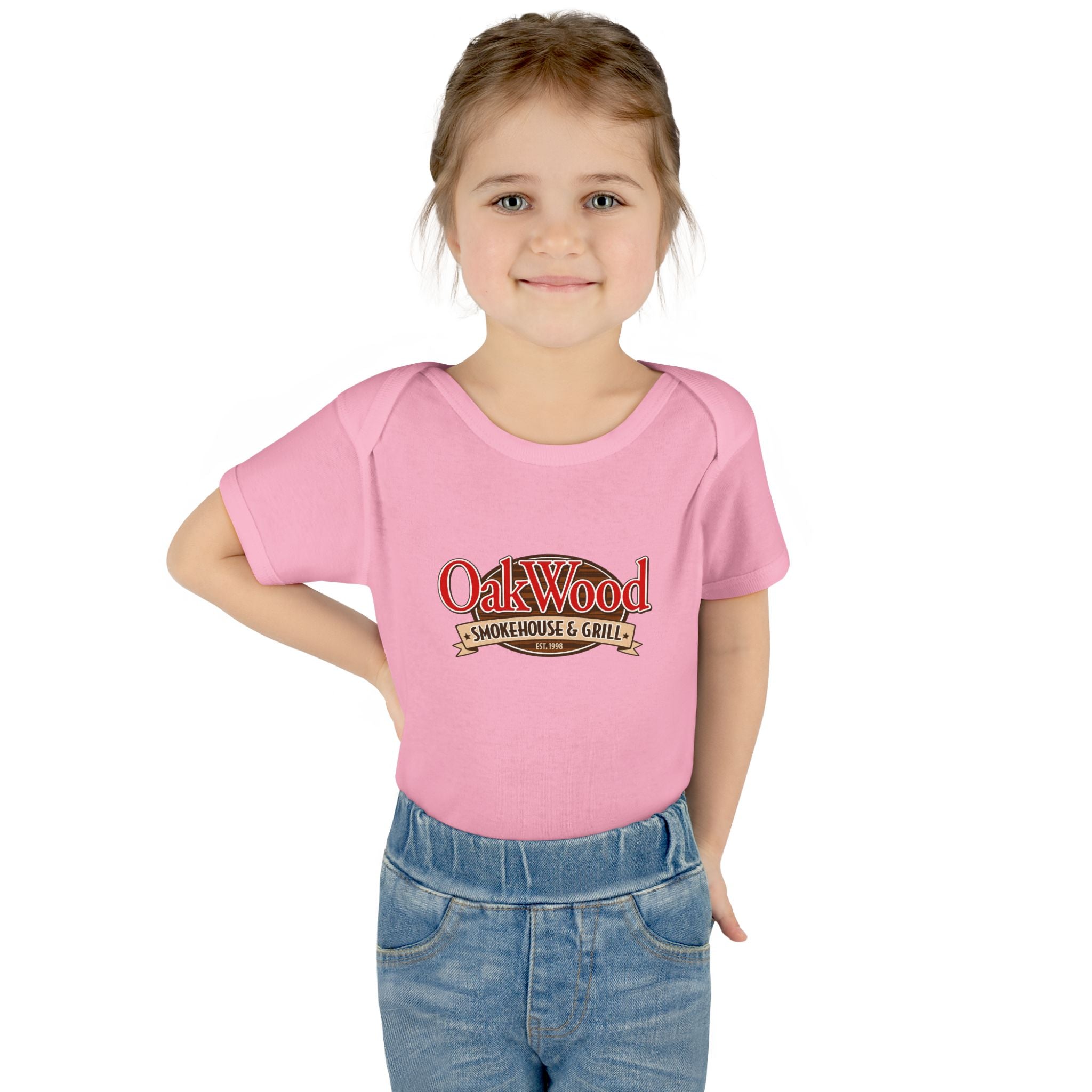 OakWood Smokehouse & Grill Infant Bodysuit - Cute Baby Logo Onesie