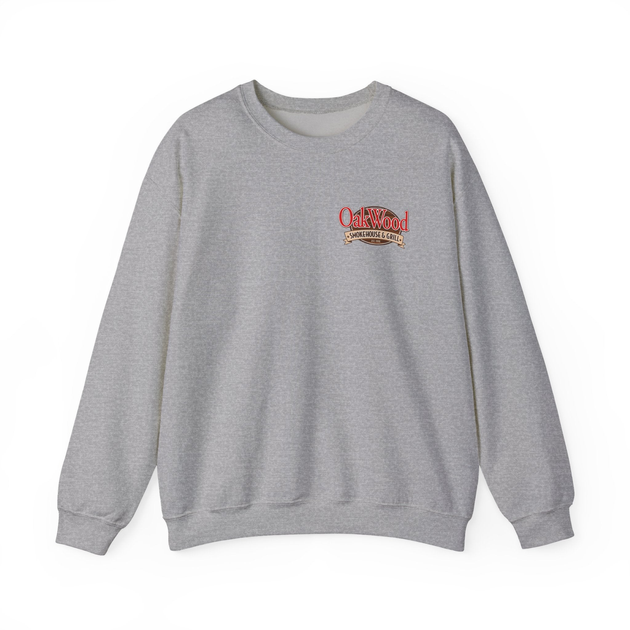 Oakwood Coffee Crewneck Sweatshirt — Vintage Coffee Logo Pullover