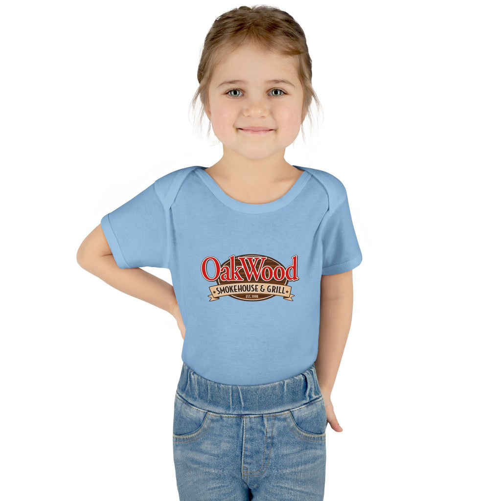 OakWood Smokehouse & Grill Infant Bodysuit - Cute Baby Logo Onesie