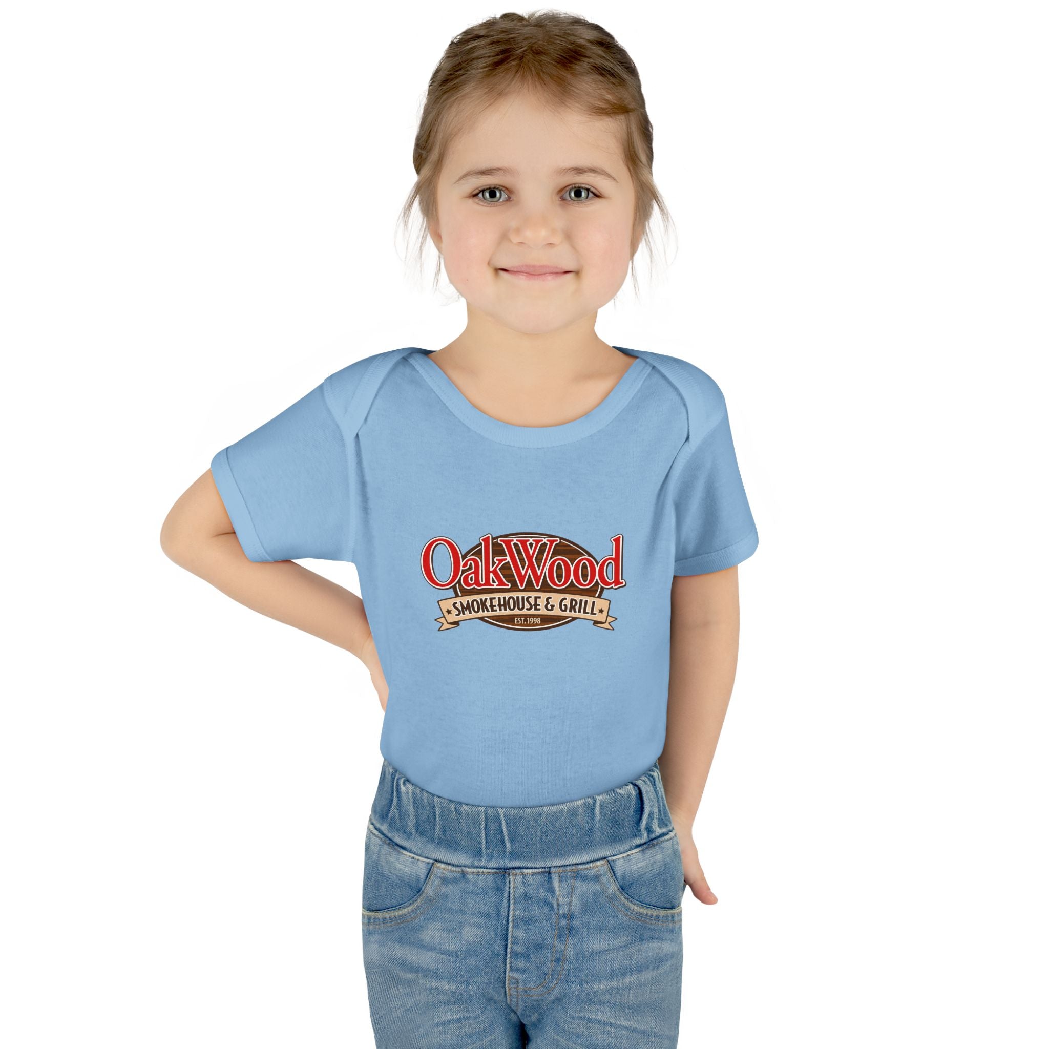 OakWood Smokehouse & Grill Infant Bodysuit - Cute Baby Logo Onesie