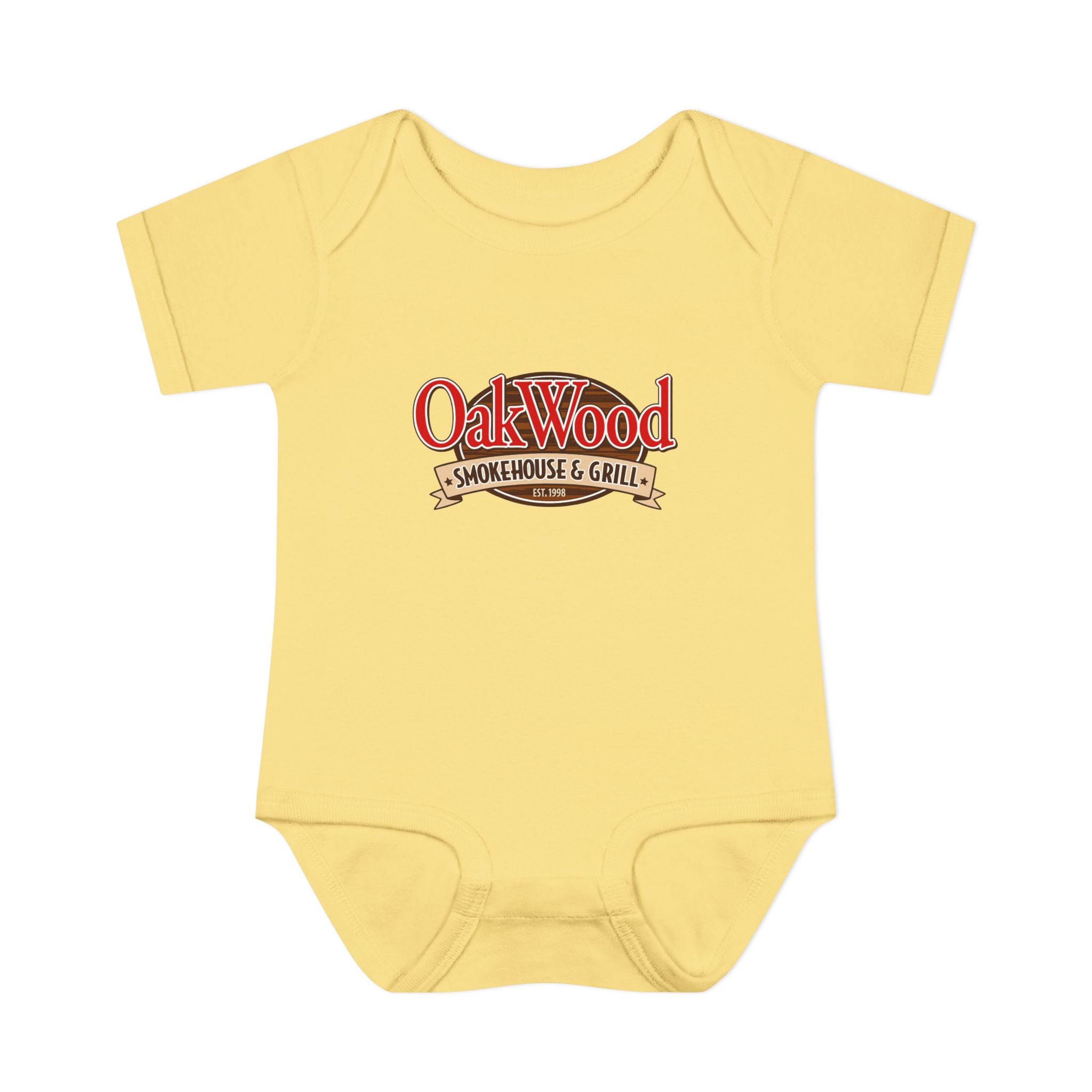 OakWood Smokehouse & Grill Infant Bodysuit - Cute Baby Logo Onesie