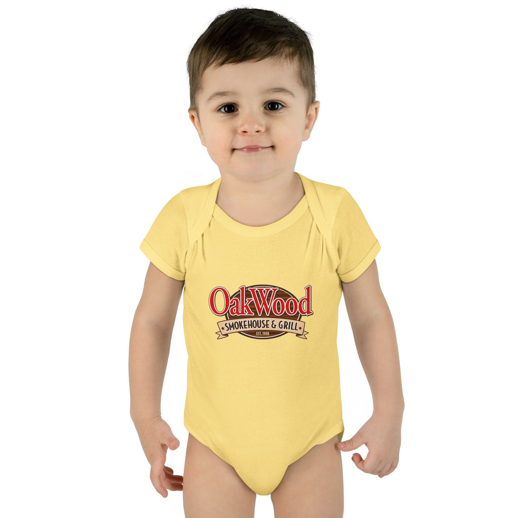 OakWood Smokehouse & Grill Infant Bodysuit - Cute Baby Logo Onesie