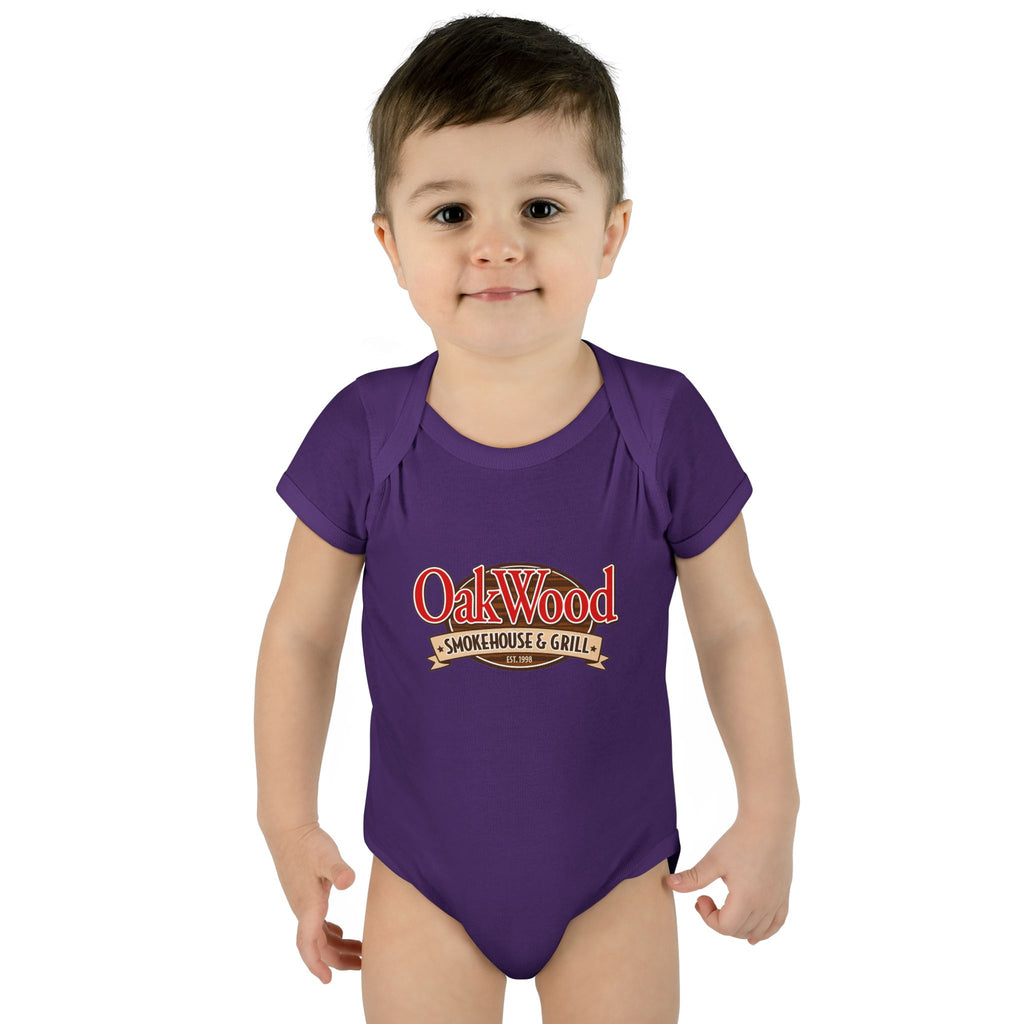 OakWood Smokehouse & Grill Infant Bodysuit - Cute Baby Logo Onesie
