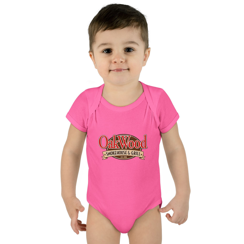 OakWood Smokehouse & Grill Infant Bodysuit - Cute Baby Logo Onesie