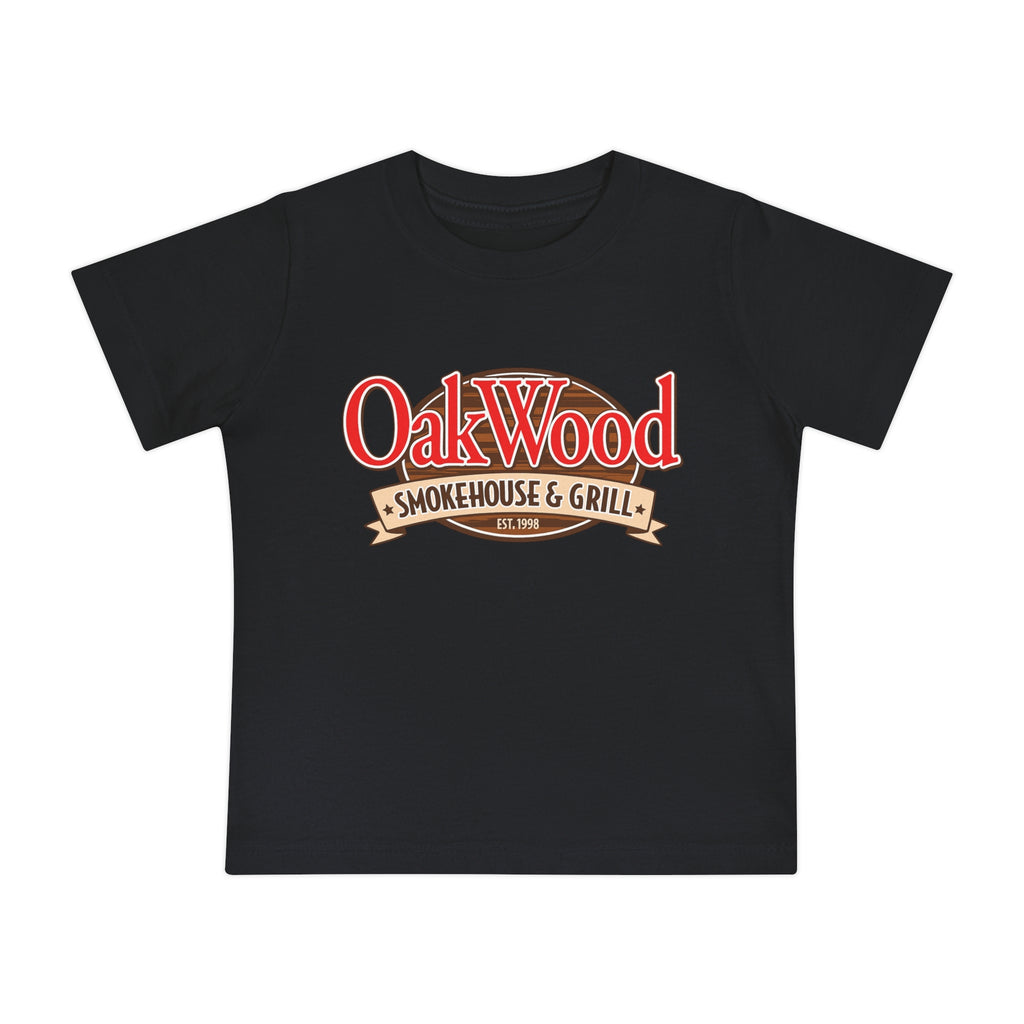 OakWood Smokehouse & Grill Baby T-Shirt — Retro BBQ Logo Infant Tee