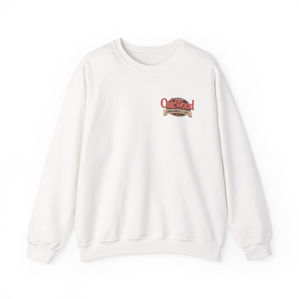 Oakwood Coffee Crewneck Sweatshirt — Vintage Coffee Logo Pullover