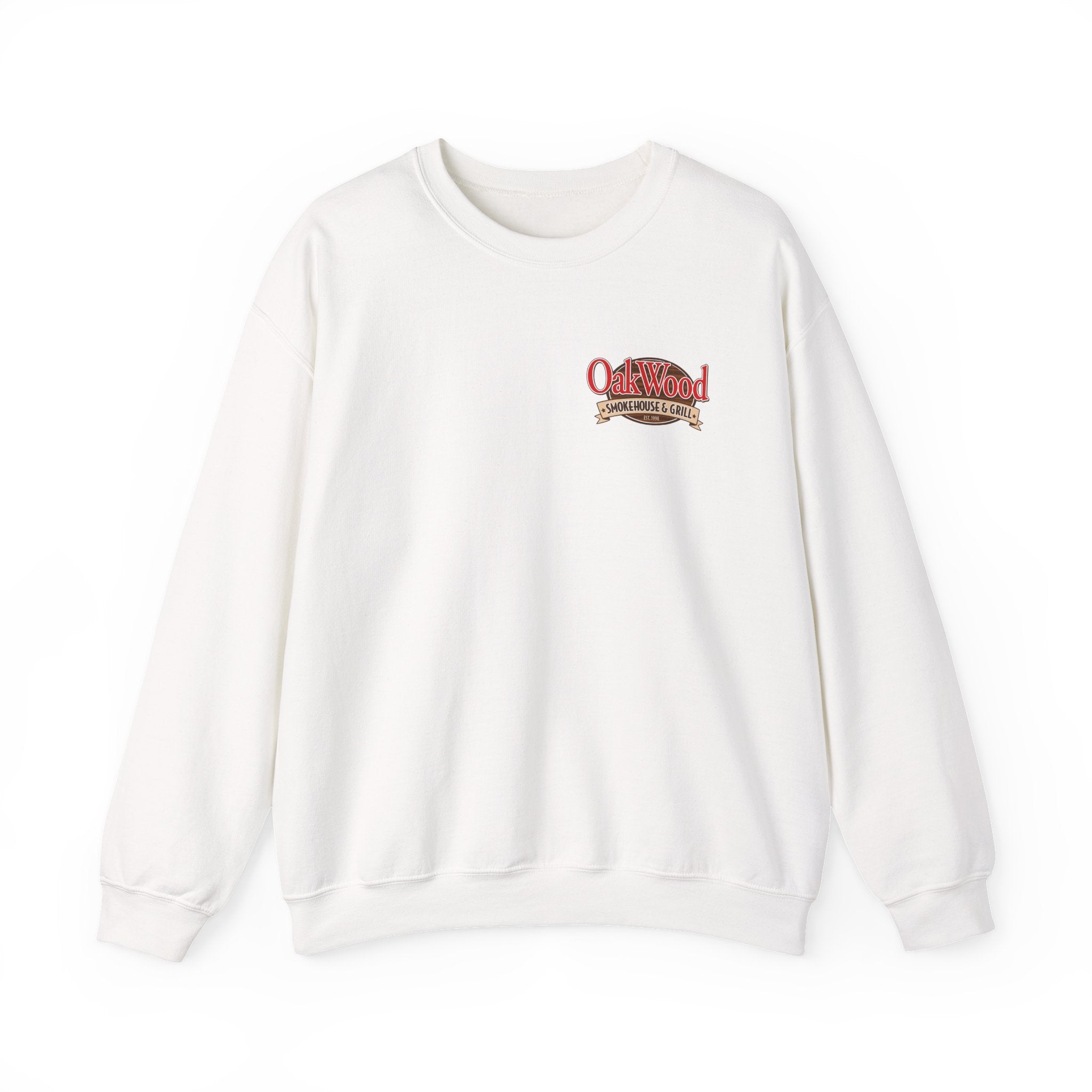 Oakwood Coffee Crewneck Sweatshirt — Vintage Coffee Logo Pullover