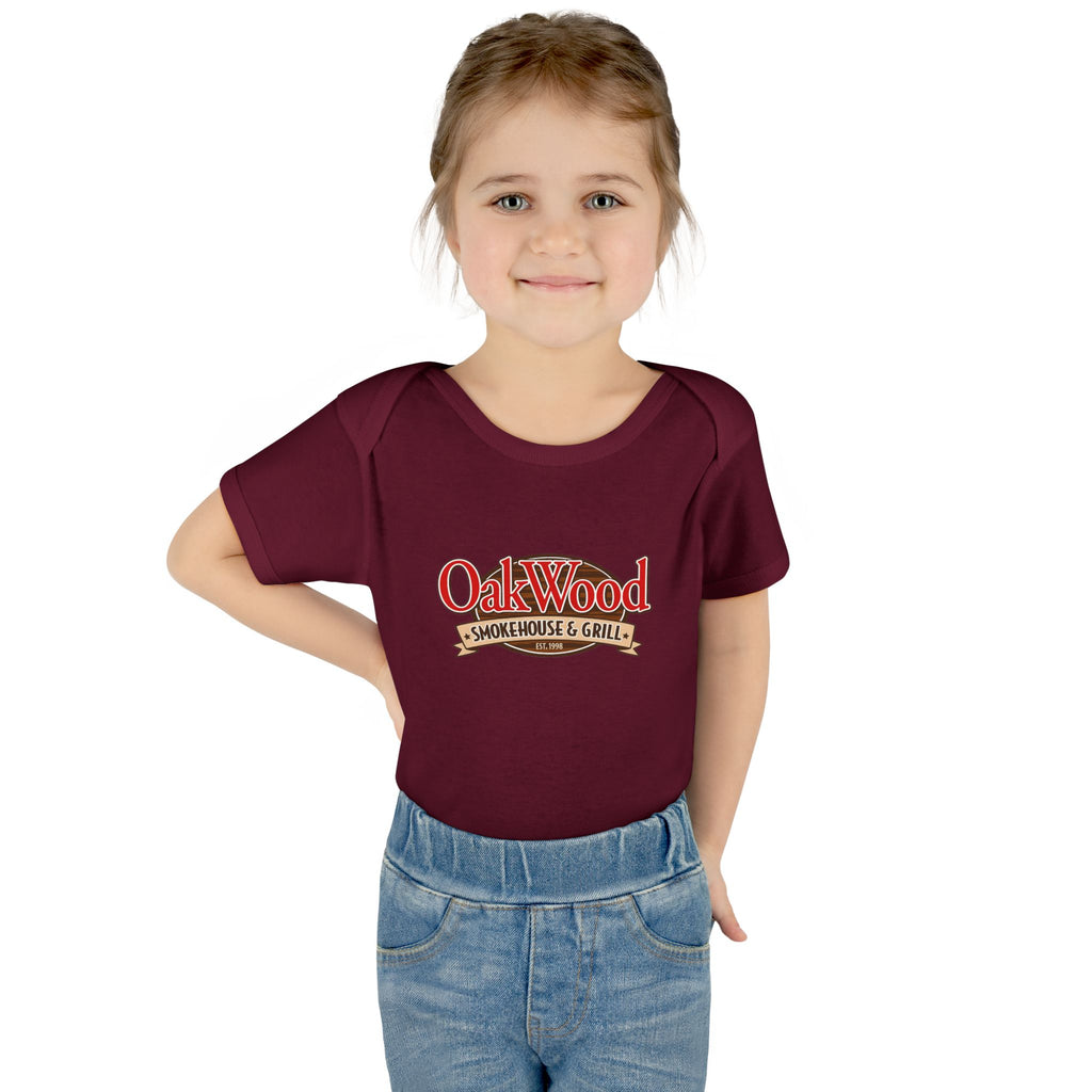 OakWood Smokehouse & Grill Infant Bodysuit - Cute Baby Logo Onesie