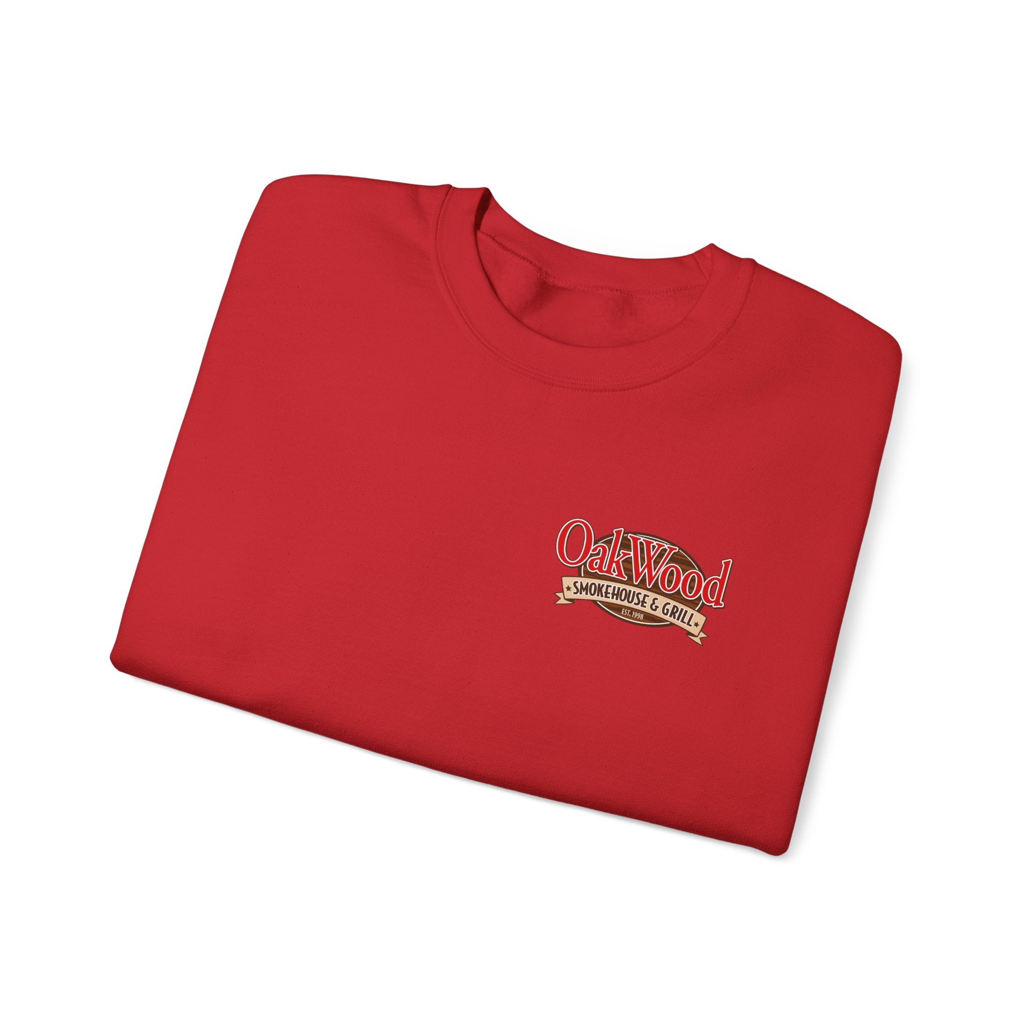 Oakwood Coffee Crewneck Sweatshirt — Vintage Coffee Logo Pullover