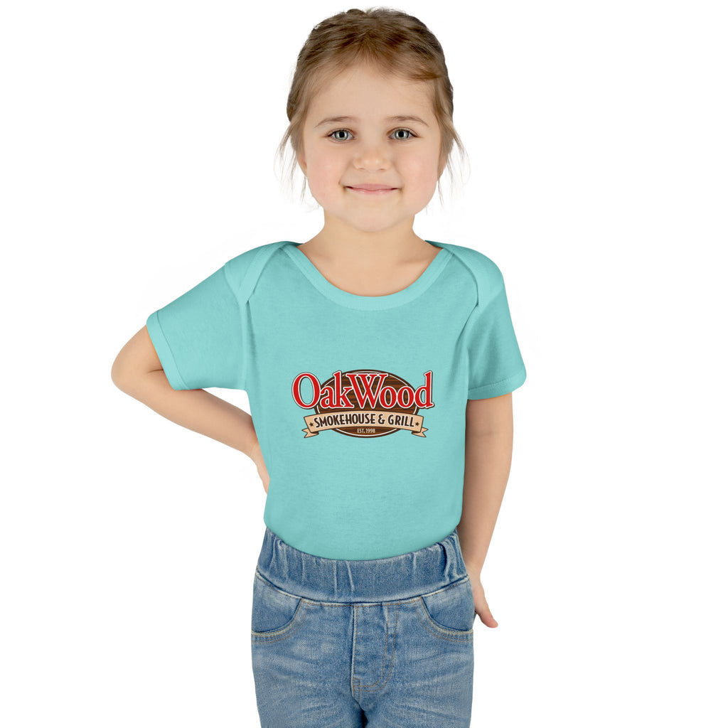 OakWood Smokehouse & Grill Infant Bodysuit - Cute Baby Logo Onesie