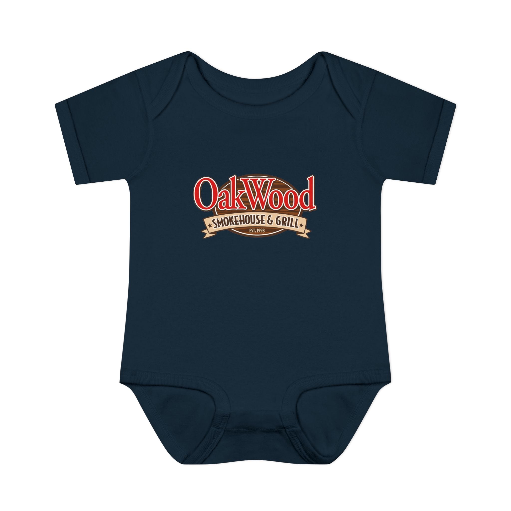 OakWood Smokehouse & Grill Infant Bodysuit - Cute Baby Logo Onesie