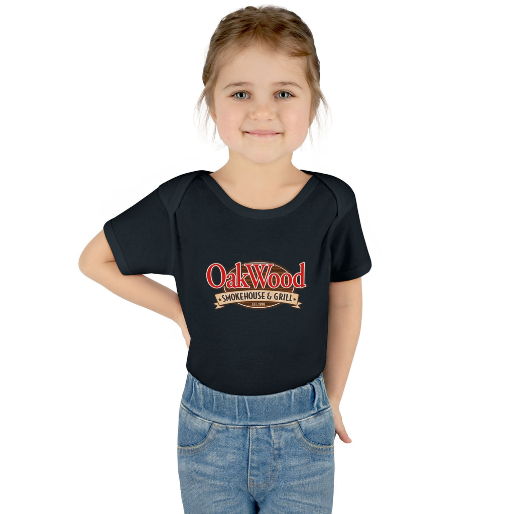 OakWood Smokehouse & Grill Infant Bodysuit - Cute Baby Logo Onesie