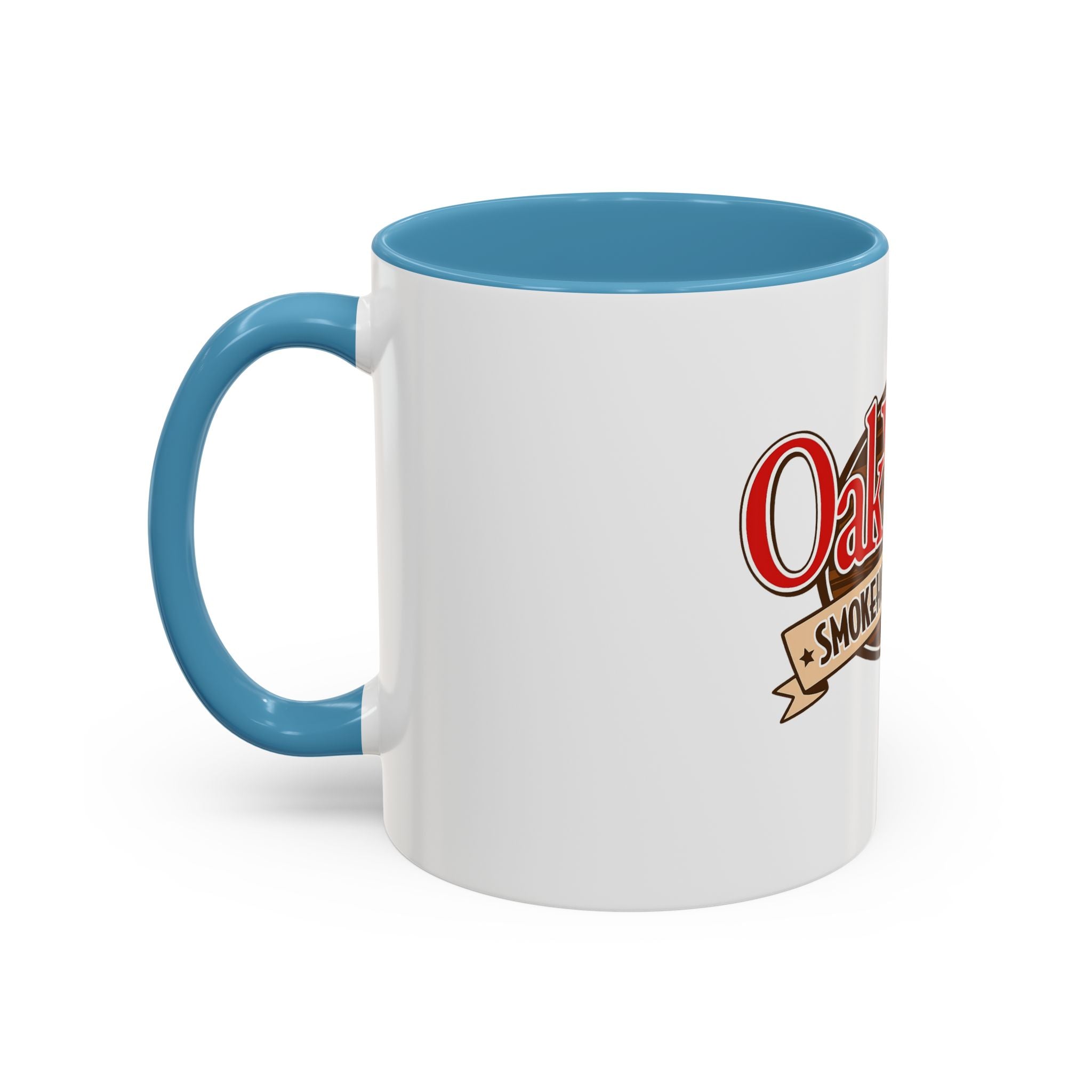 OakWood Smokehouse & Grill Logo Coffee Mug — Accent 11/15oz