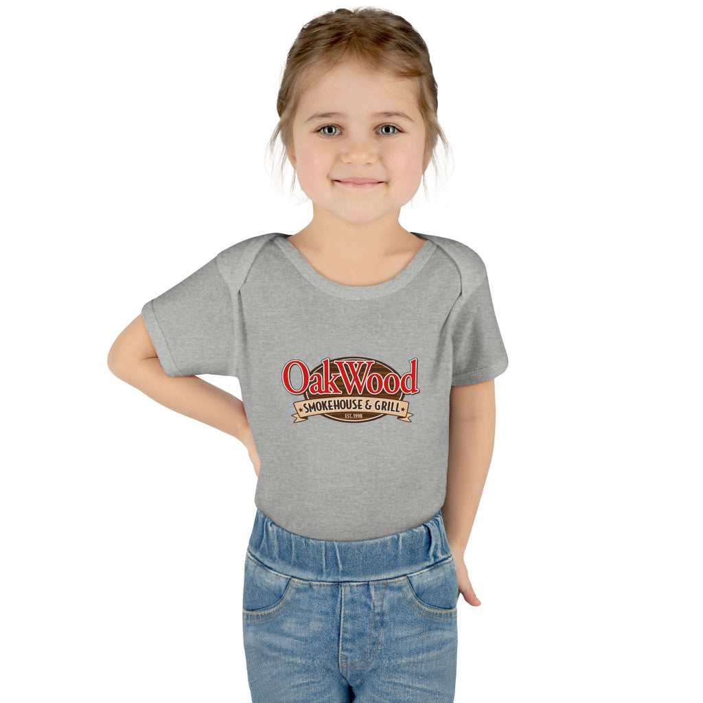 OakWood Smokehouse & Grill Infant Bodysuit - Cute Baby Logo Onesie