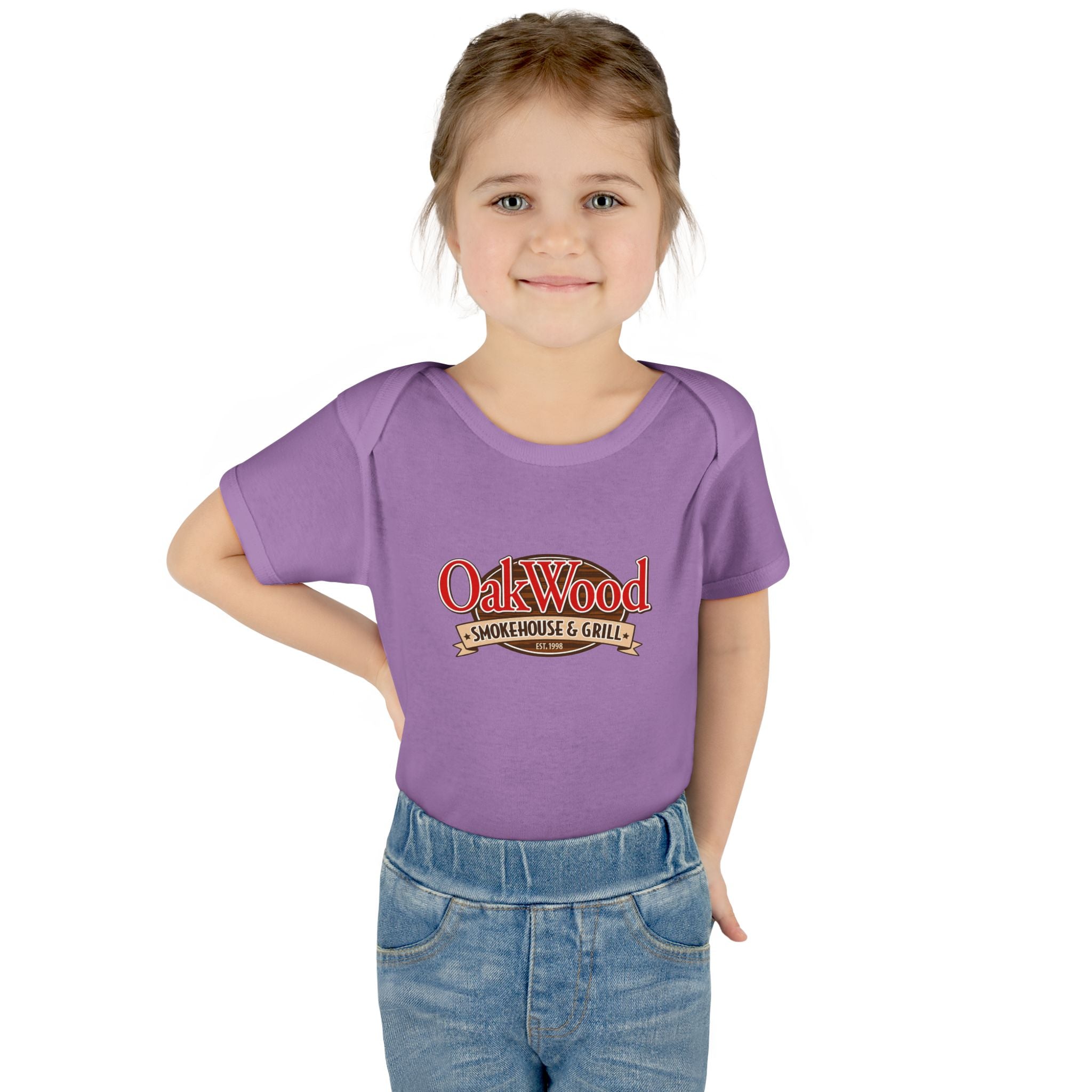OakWood Smokehouse & Grill Infant Bodysuit - Cute Baby Logo Onesie