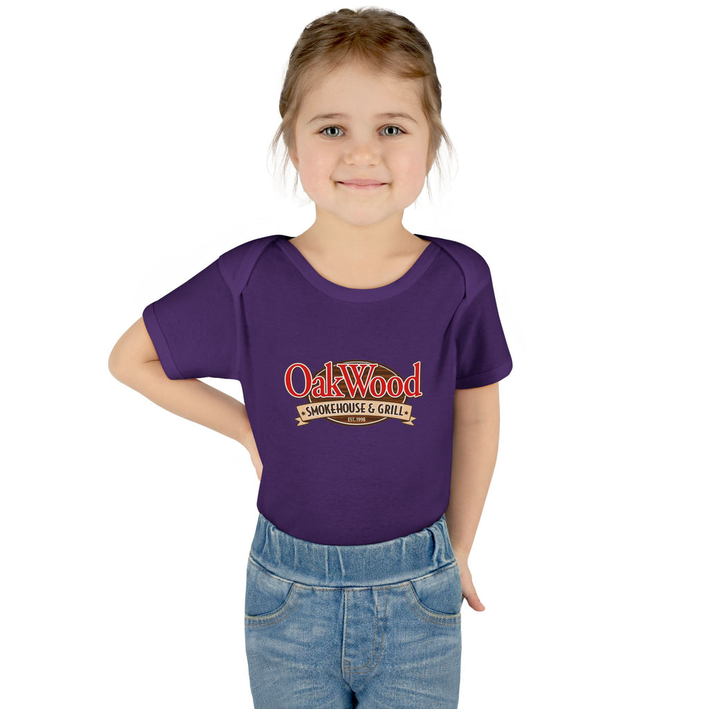 OakWood Smokehouse & Grill Infant Bodysuit - Cute Baby Logo Onesie