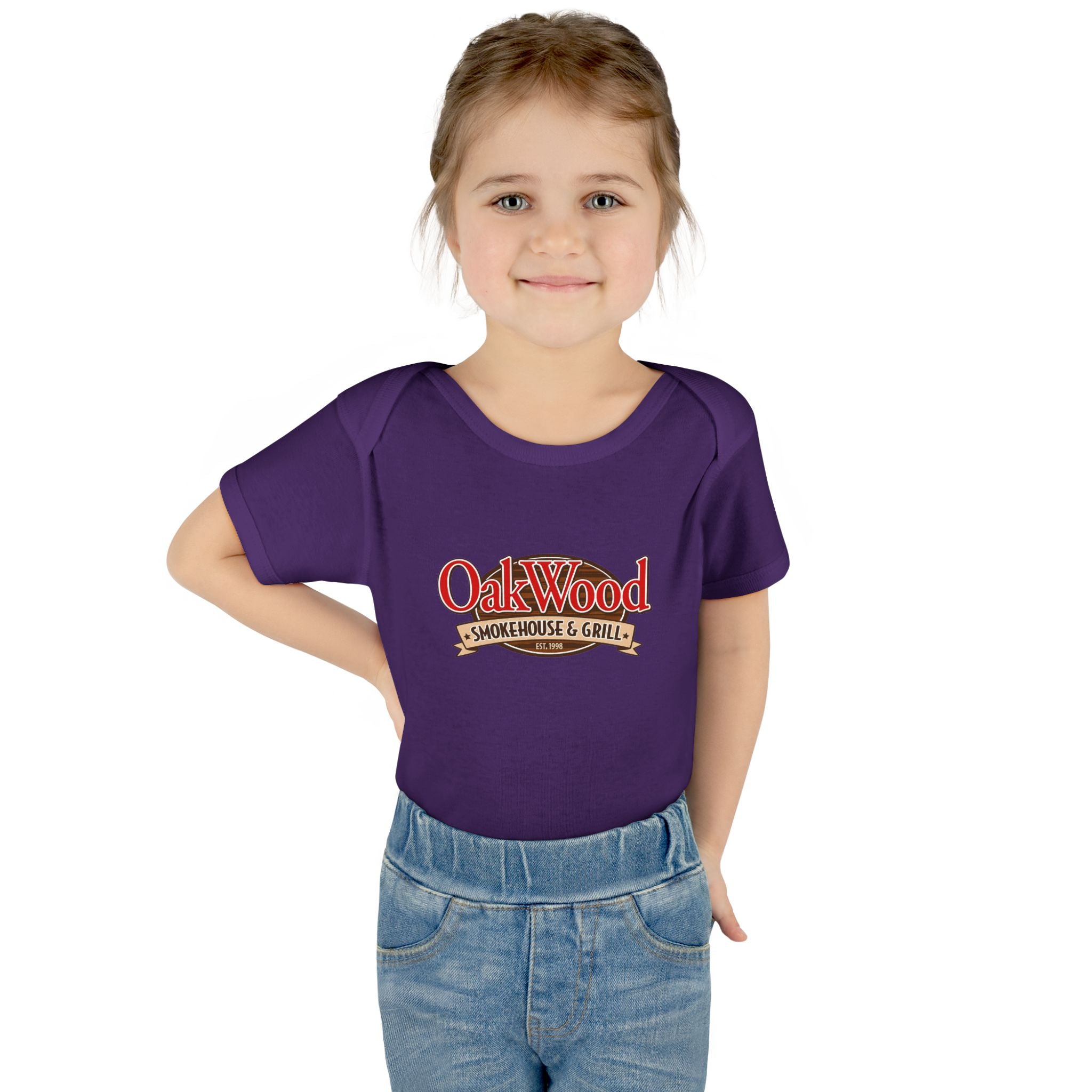 OakWood Smokehouse & Grill Infant Bodysuit - Cute Baby Logo Onesie