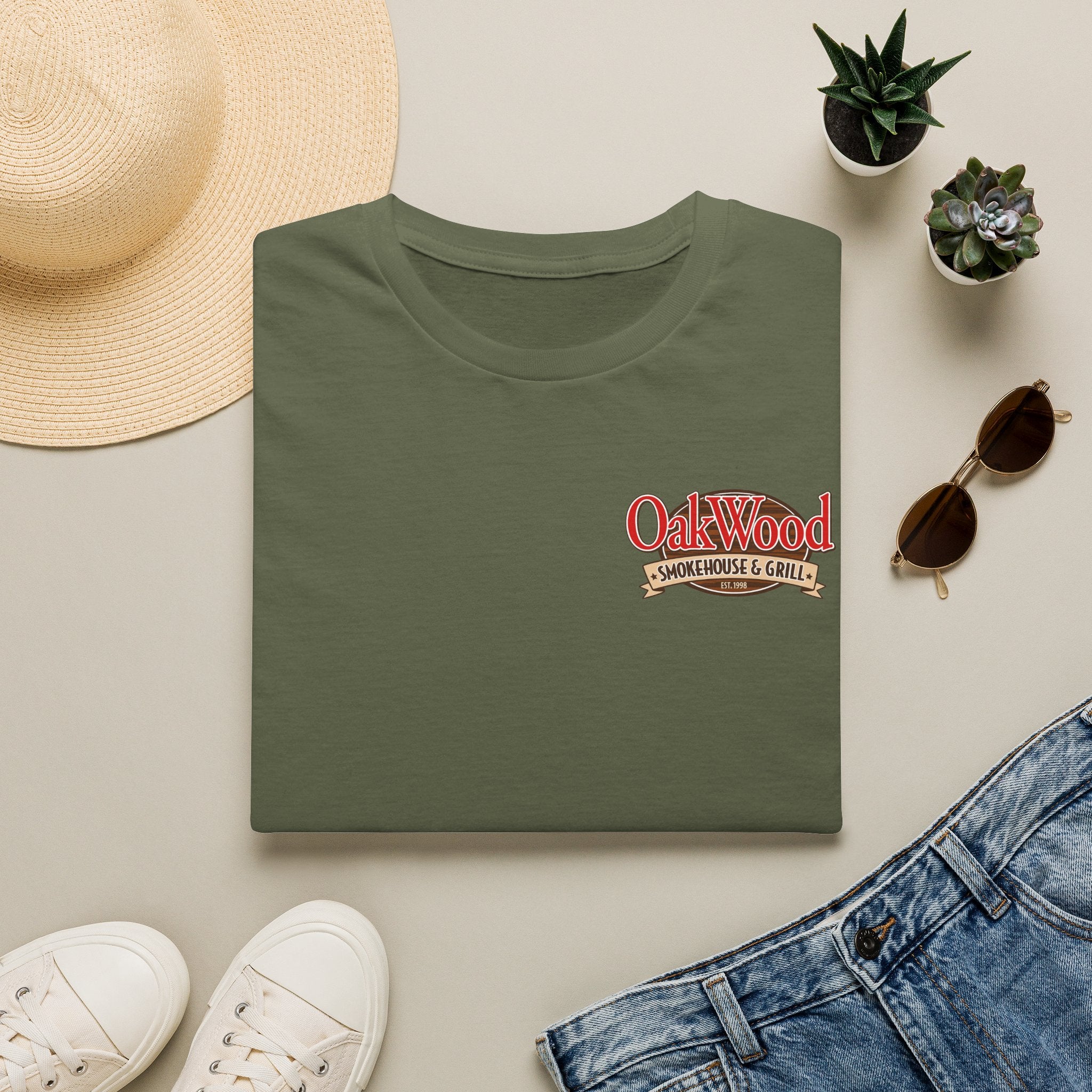 OakWood Smokehouse & Grill T-Shirt | Restaurant Logo Tee