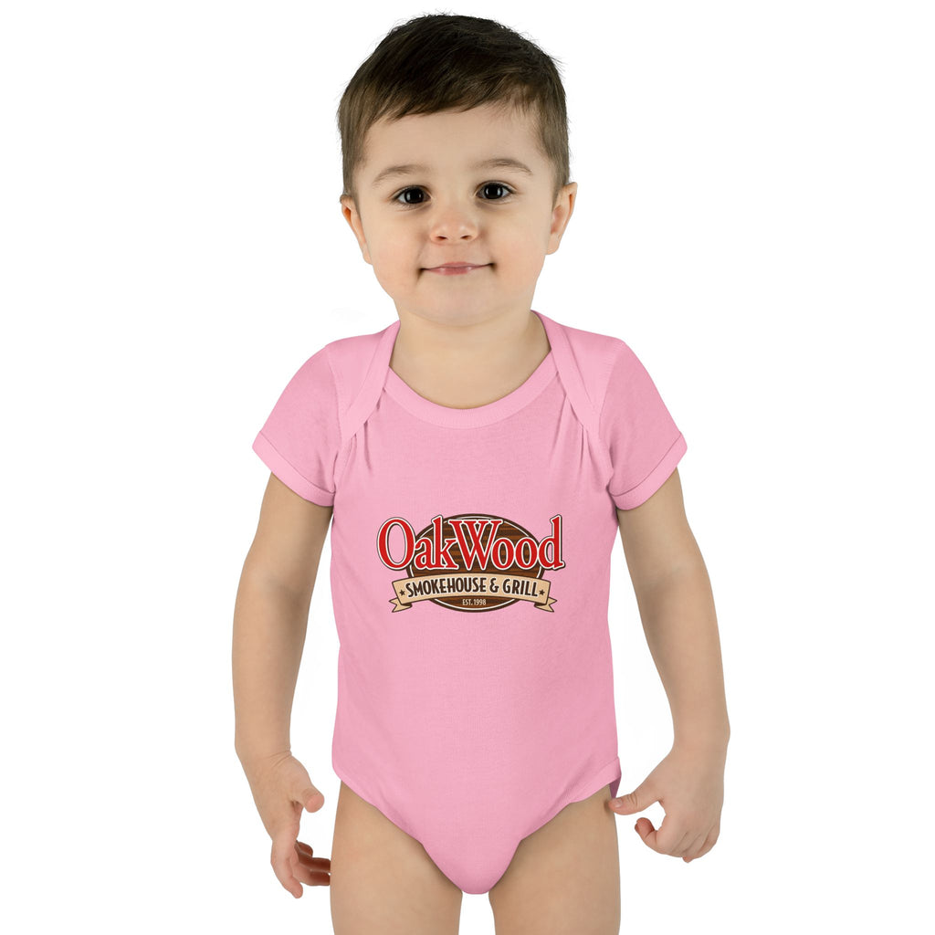 OakWood Smokehouse & Grill Infant Bodysuit - Cute Baby Logo Onesie