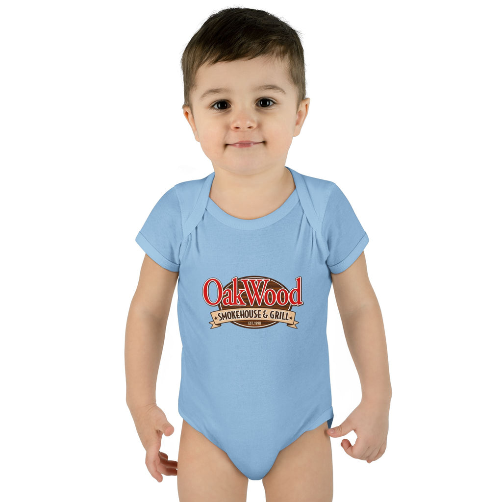 OakWood Smokehouse & Grill Infant Bodysuit - Cute Baby Logo Onesie