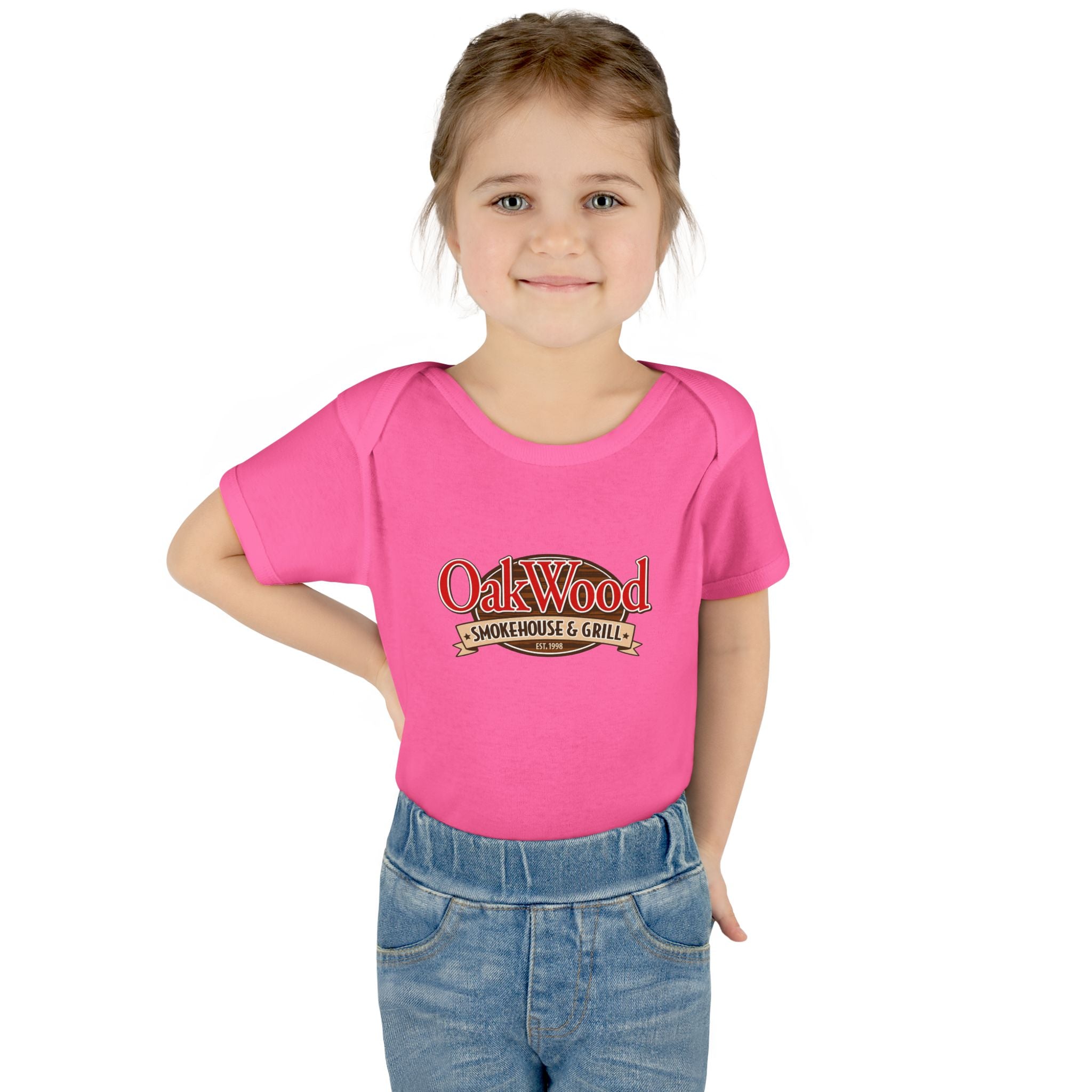 OakWood Smokehouse & Grill Infant Bodysuit - Cute Baby Logo Onesie