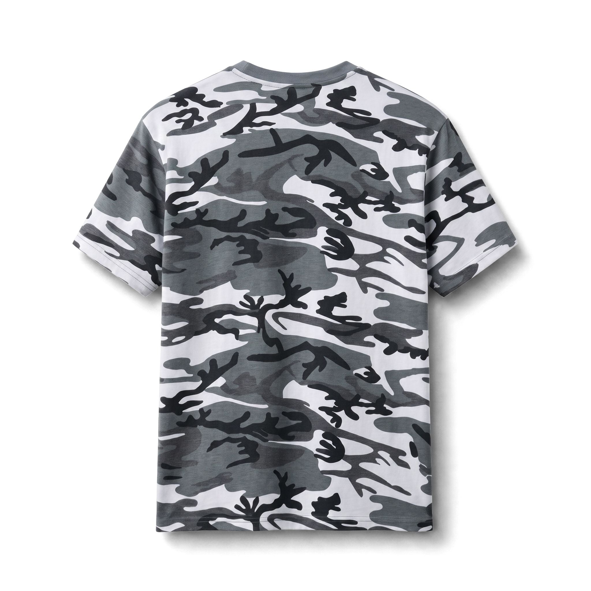 Camo Graphic Tee — 'OakWood' Logo Cotton T-Shirt