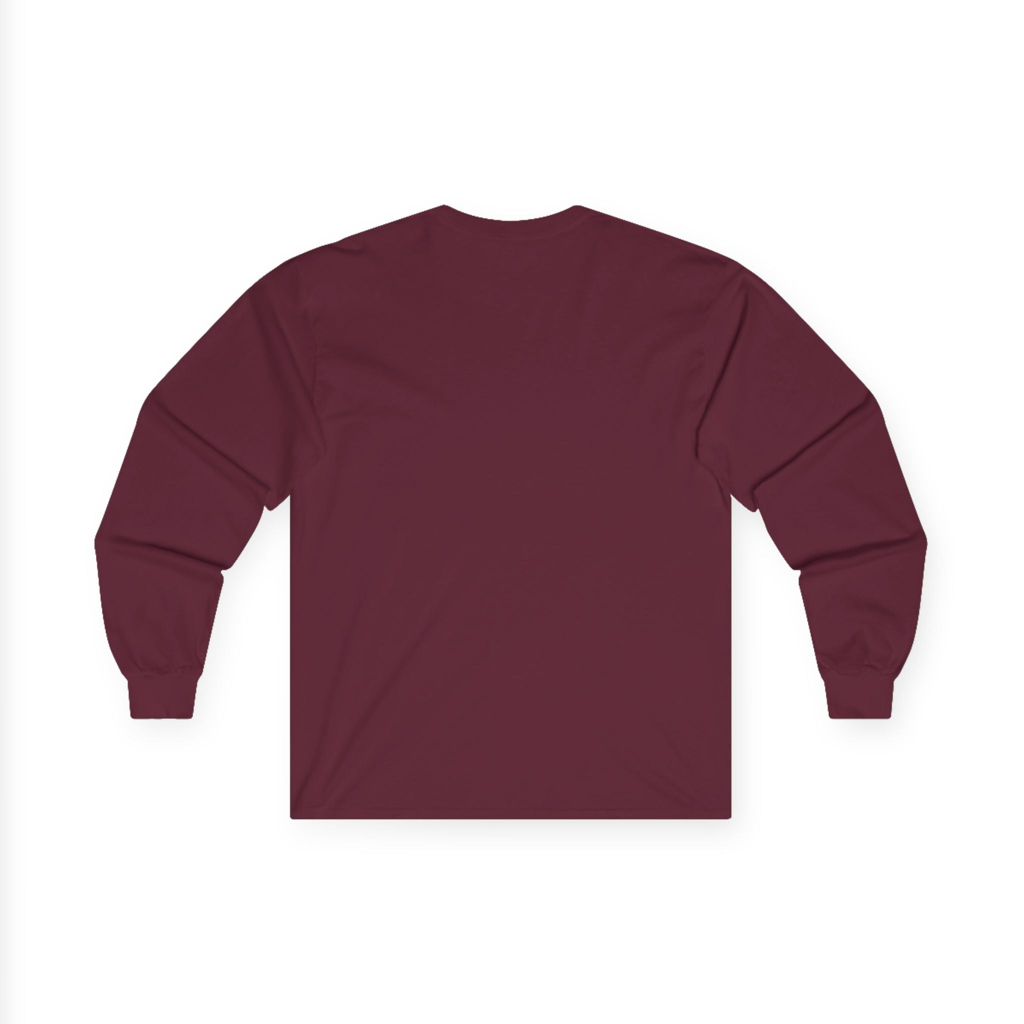 Classic 'Oakwood Smokehouse' Long Sleeve Tee — Rustic Lumberjack Woodpile Design