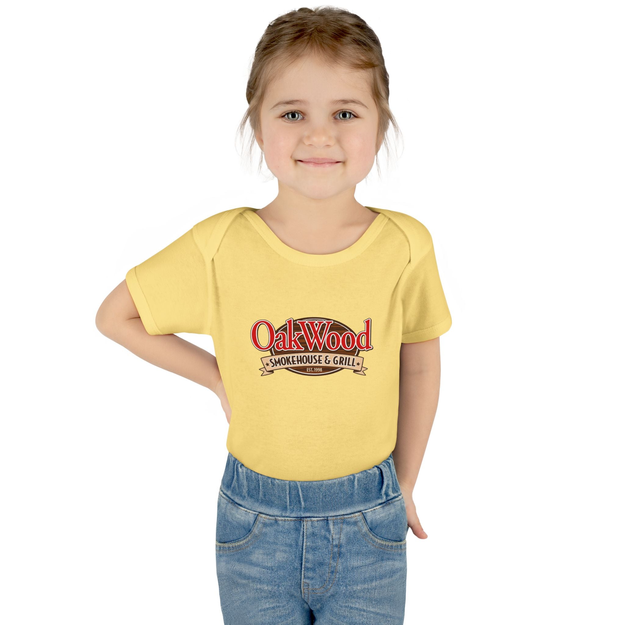 OakWood Smokehouse & Grill Infant Bodysuit - Cute Baby Logo Onesie