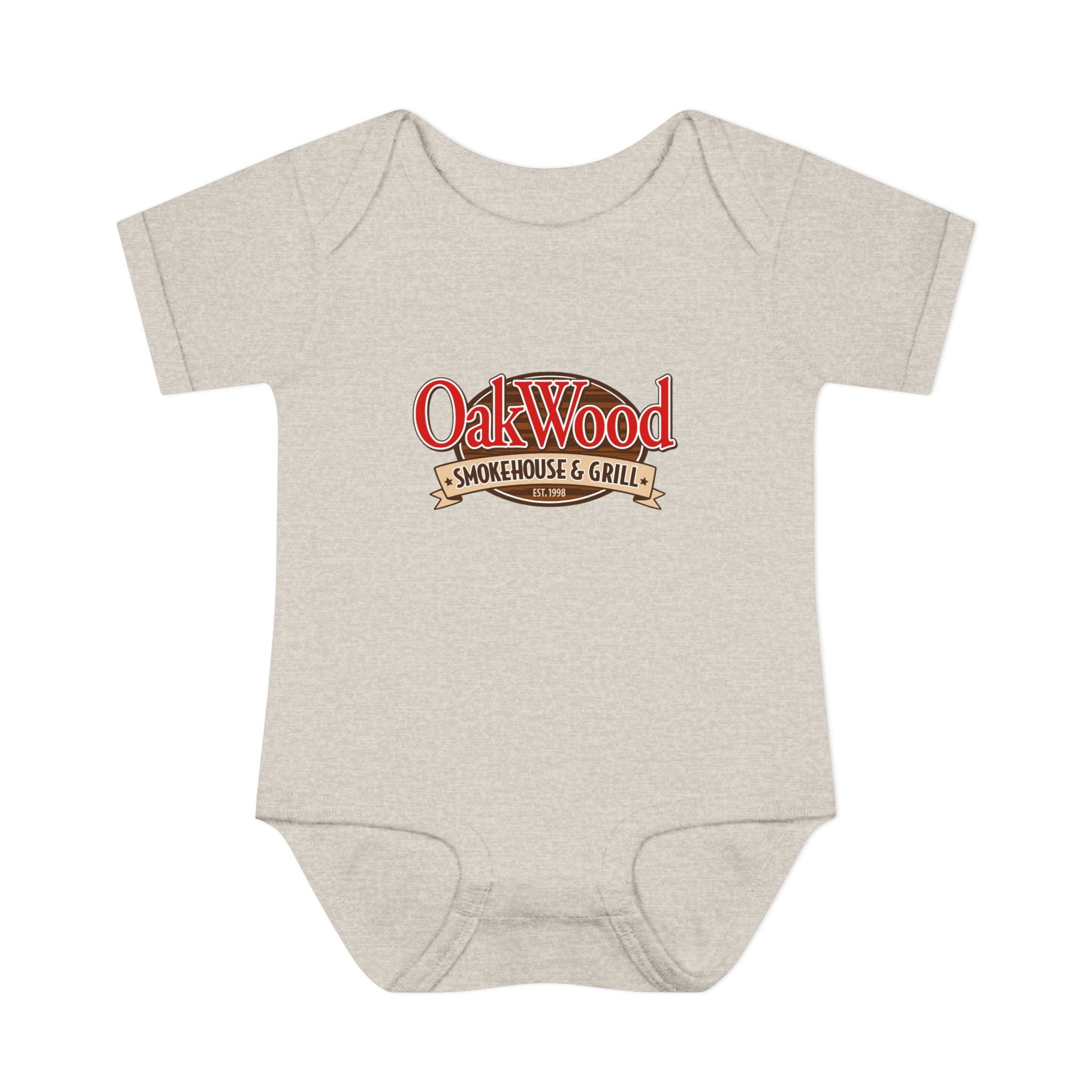 OakWood Smokehouse & Grill Infant Bodysuit - Cute Baby Logo Onesie