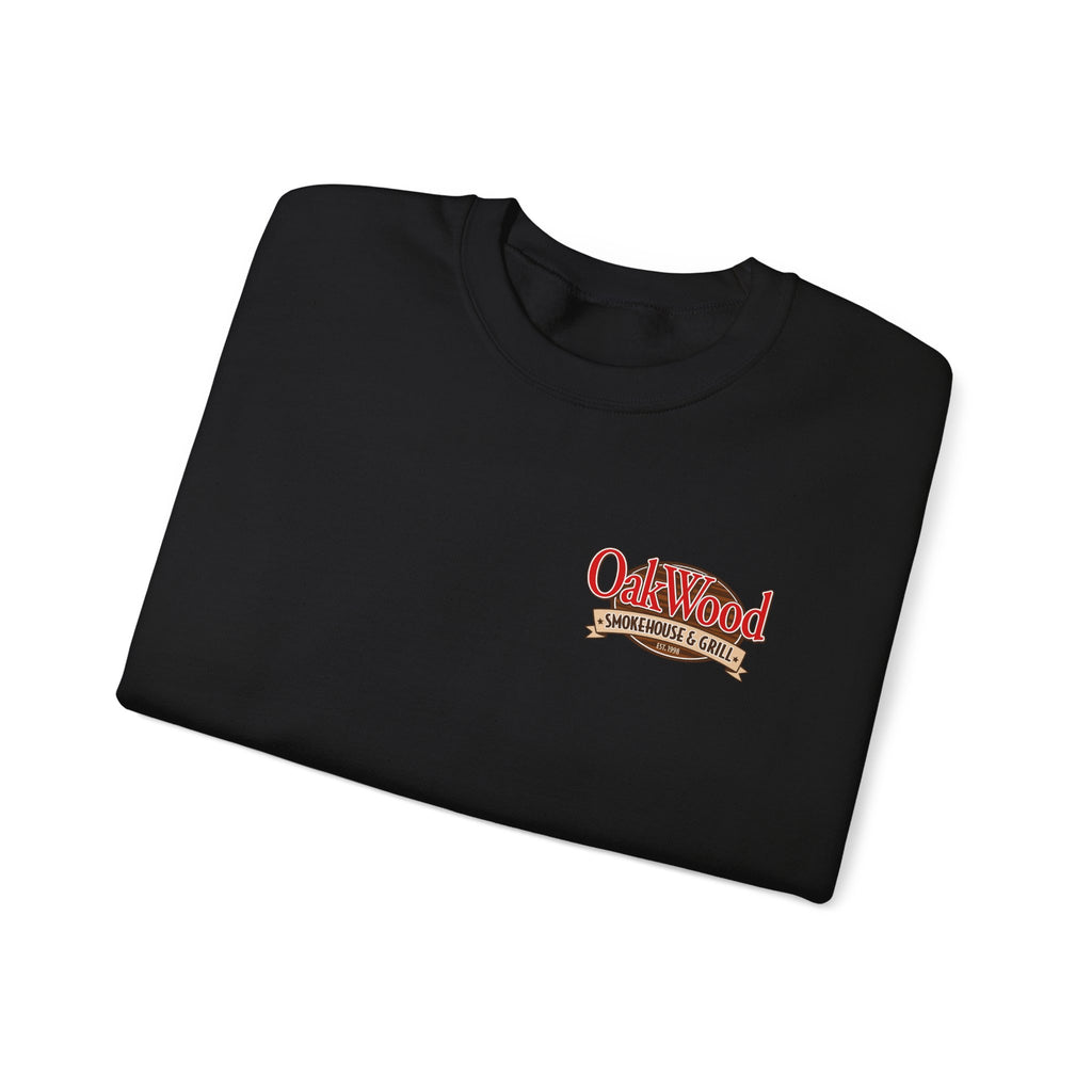 Oakwood Coffee Crewneck Sweatshirt — Vintage Coffee Logo Pullover