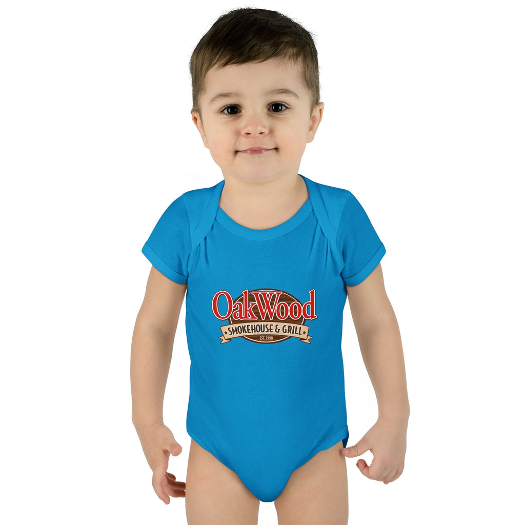 OakWood Smokehouse & Grill Infant Bodysuit - Cute Baby Logo Onesie