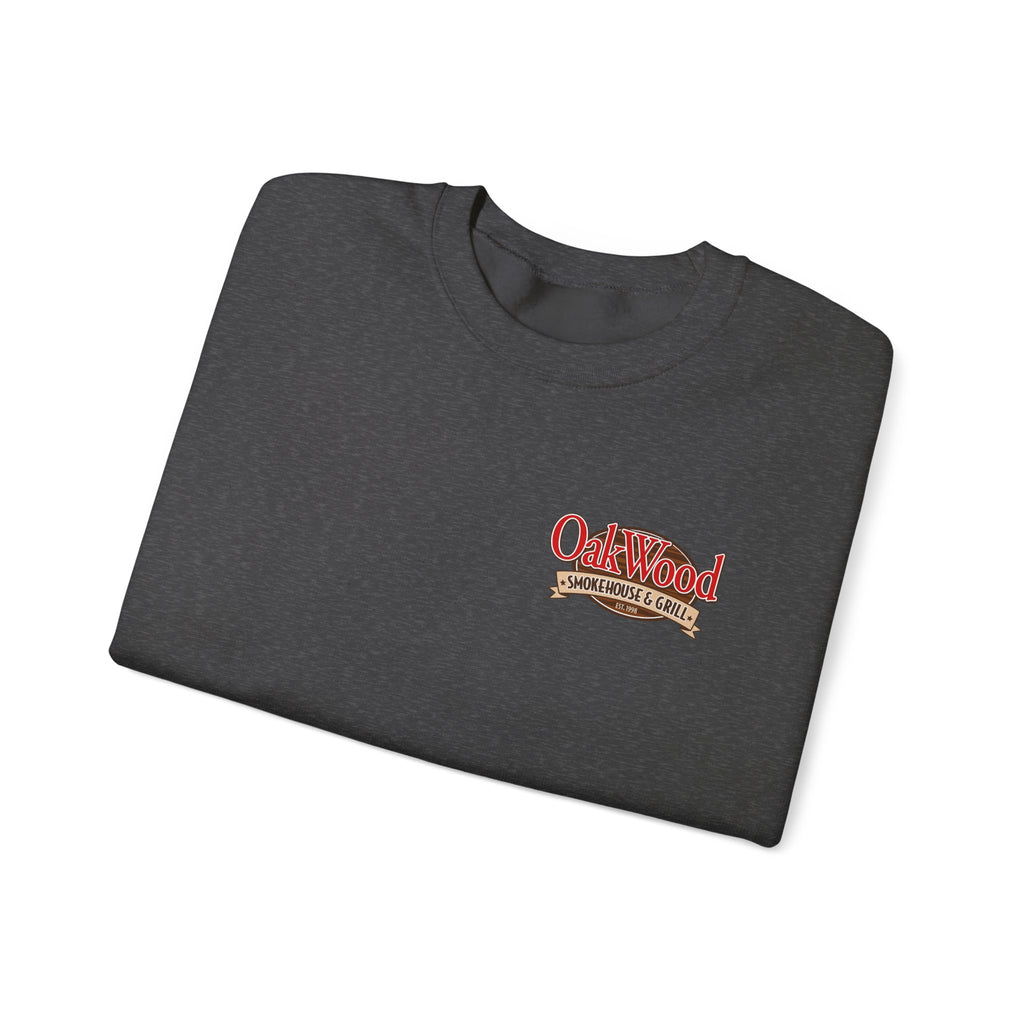 Oakwood Coffee Crewneck Sweatshirt — Vintage Coffee Logo Pullover