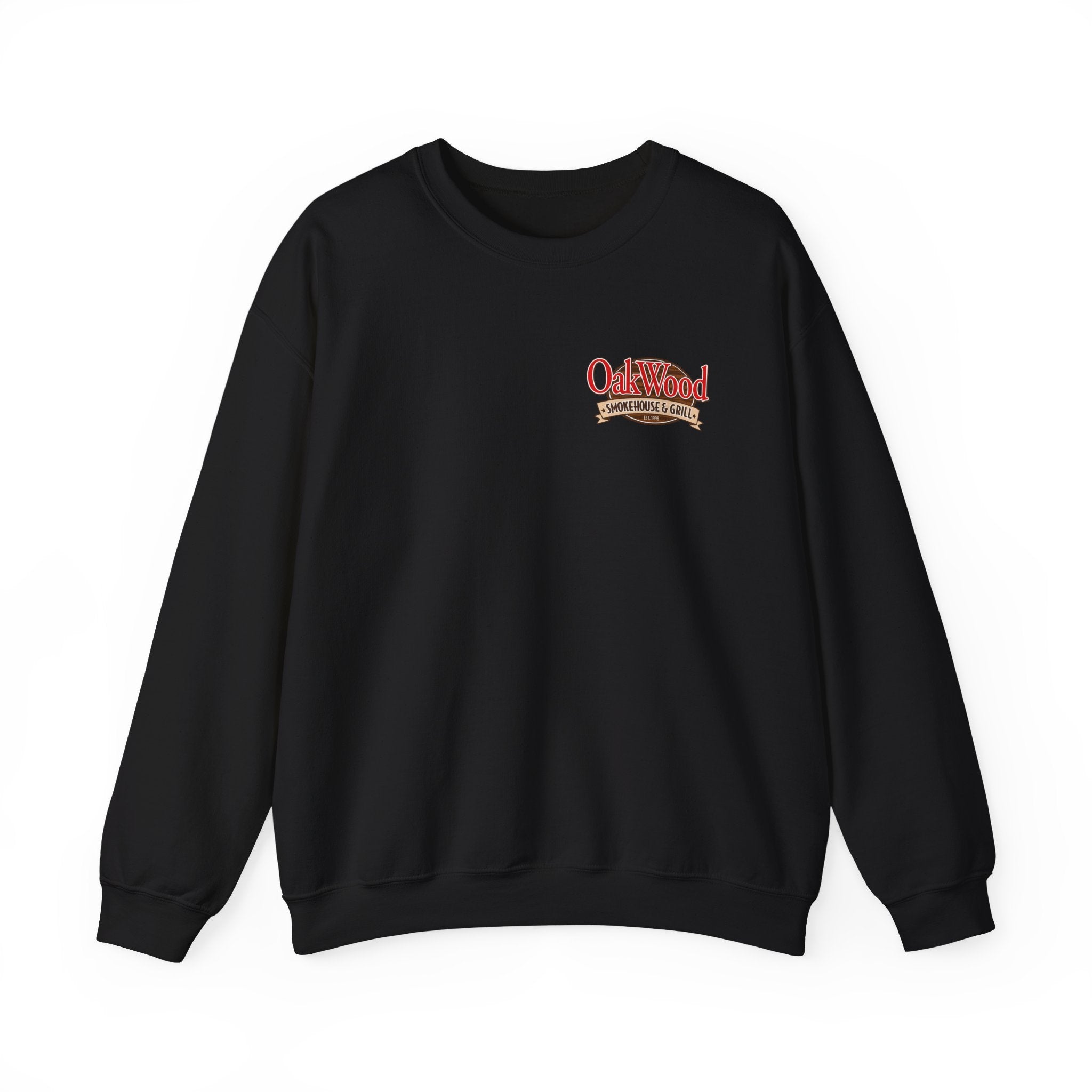 Oakwood Coffee Crewneck Sweatshirt — Vintage Coffee Logo Pullover
