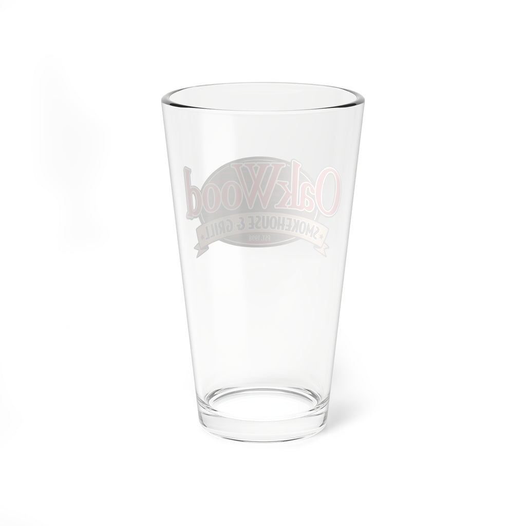 OakWood Smokehouse & Grill 16oz Mixing Glass - Branded Bar Pint