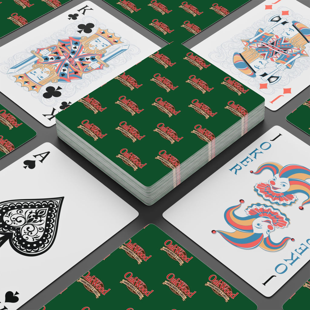 Poker Playing Cards – Custom Logo Green-Back Deck