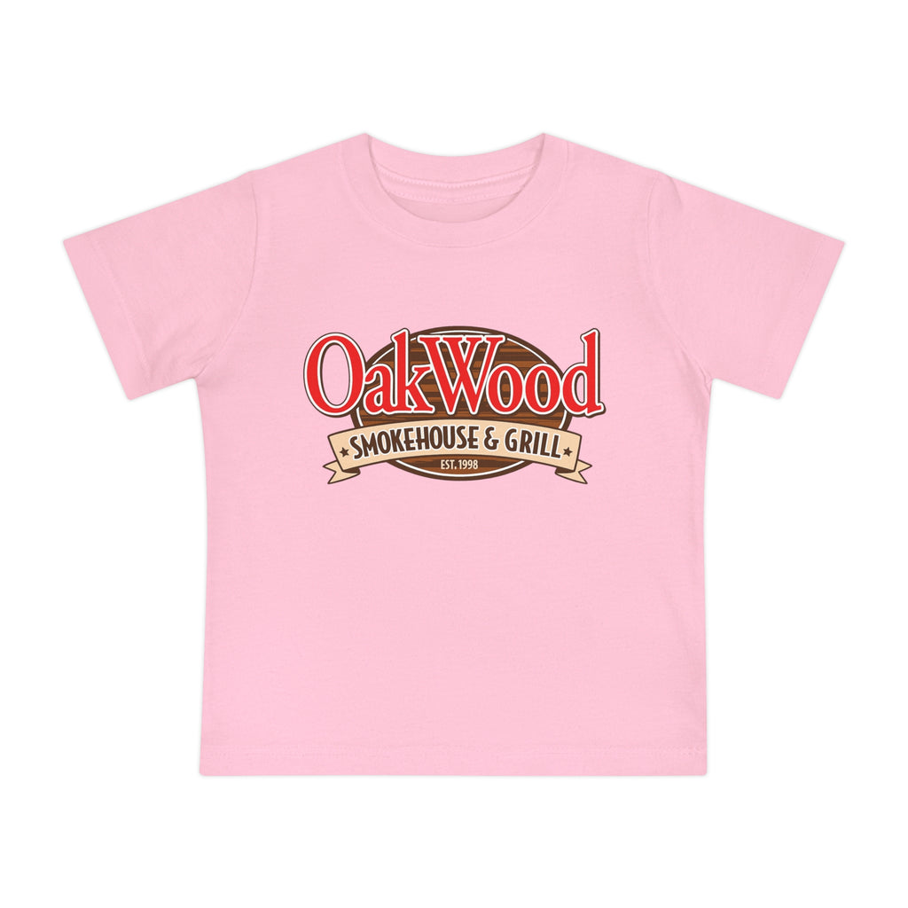 OakWood Smokehouse & Grill Baby T-Shirt — Retro BBQ Logo Infant Tee