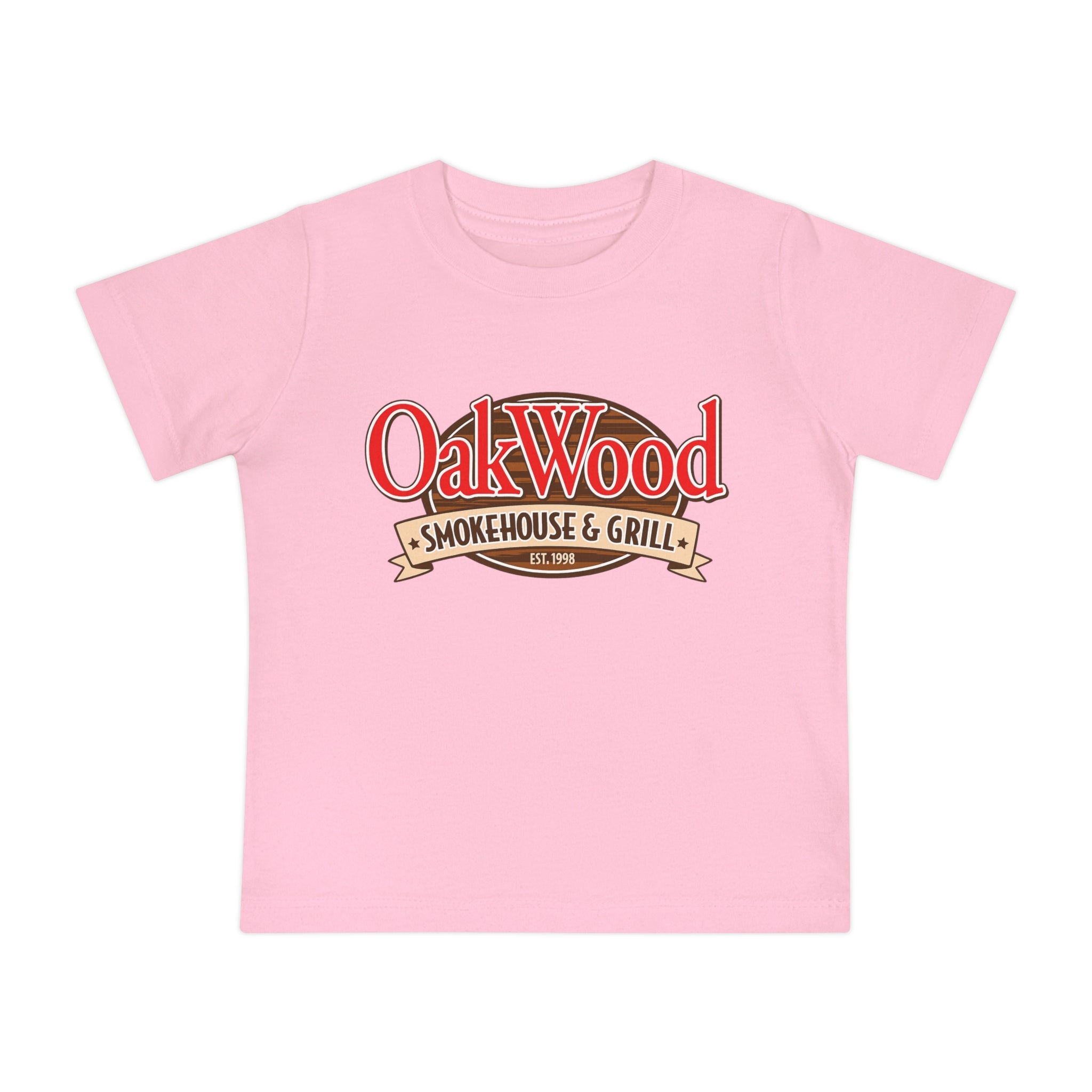 OakWood Smokehouse & Grill Baby T-Shirt — Retro BBQ Logo Infant Tee