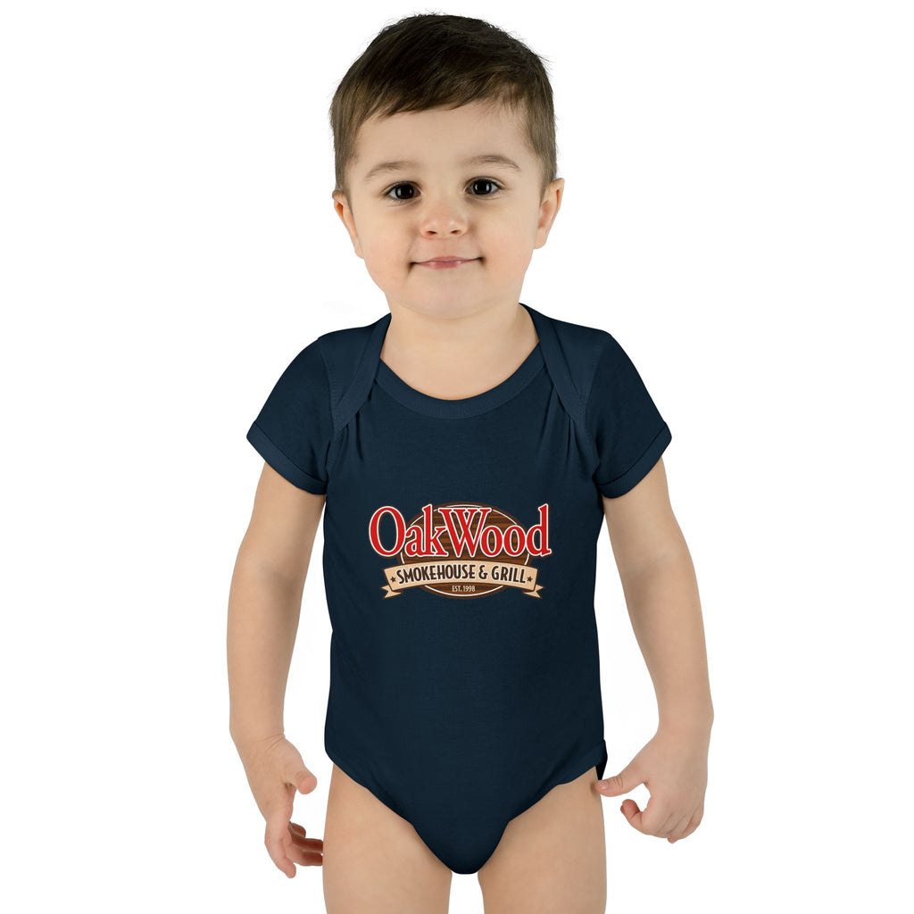 OakWood Smokehouse & Grill Infant Bodysuit - Cute Baby Logo Onesie
