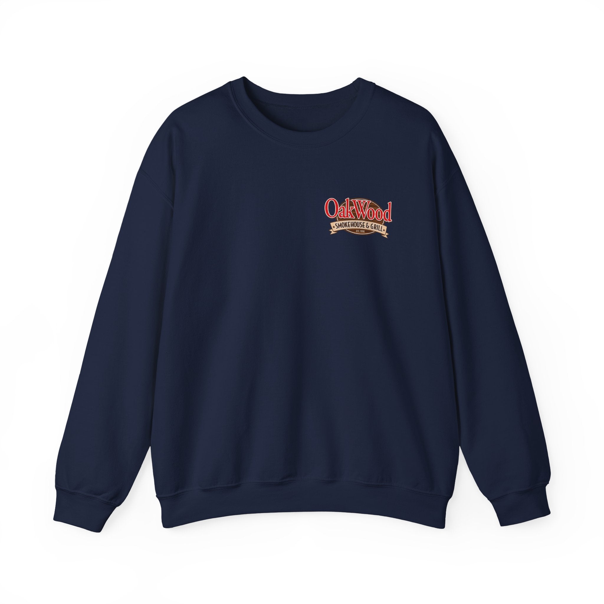 Oakwood Coffee Crewneck Sweatshirt — Vintage Coffee Logo Pullover