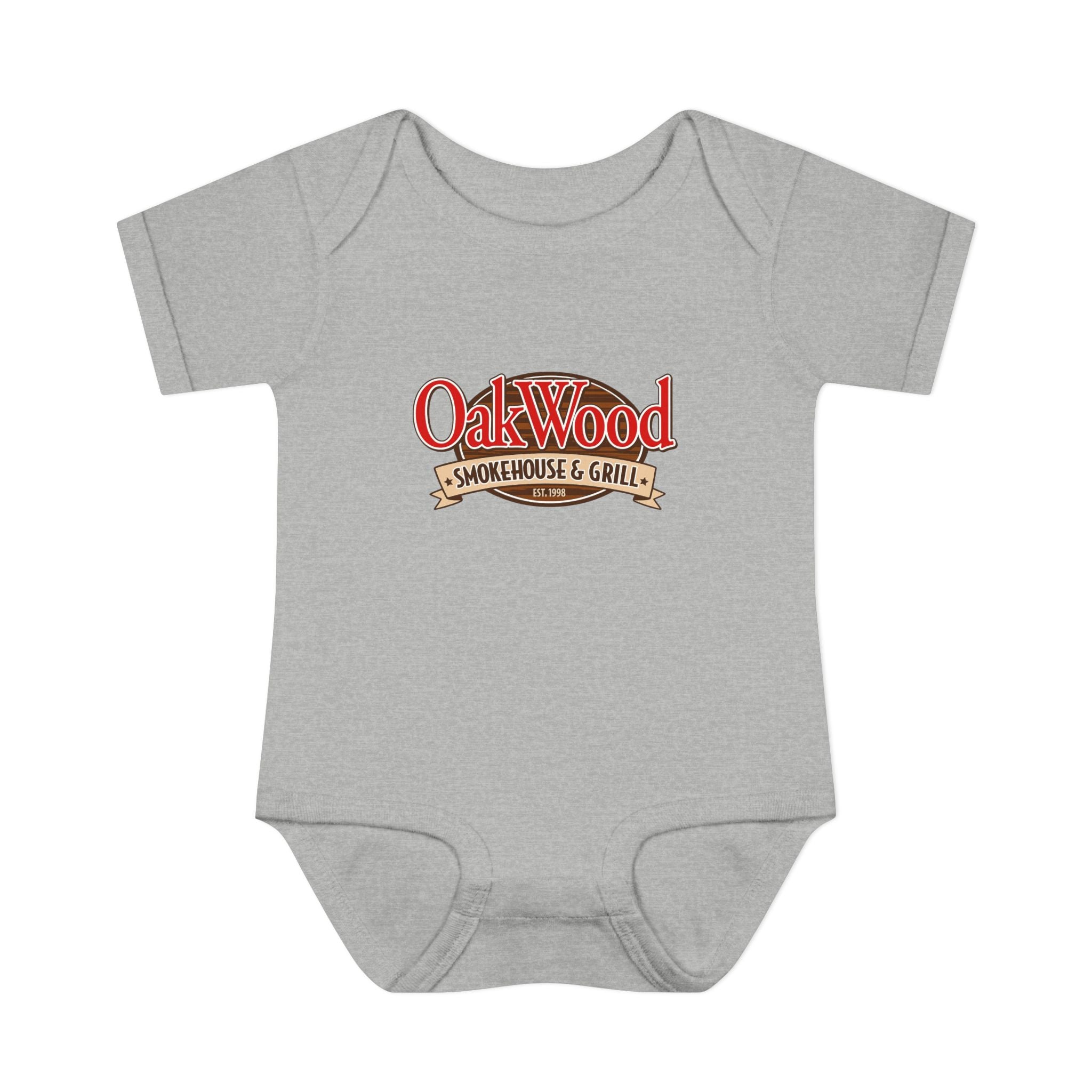OakWood Smokehouse & Grill Infant Bodysuit - Cute Baby Logo Onesie