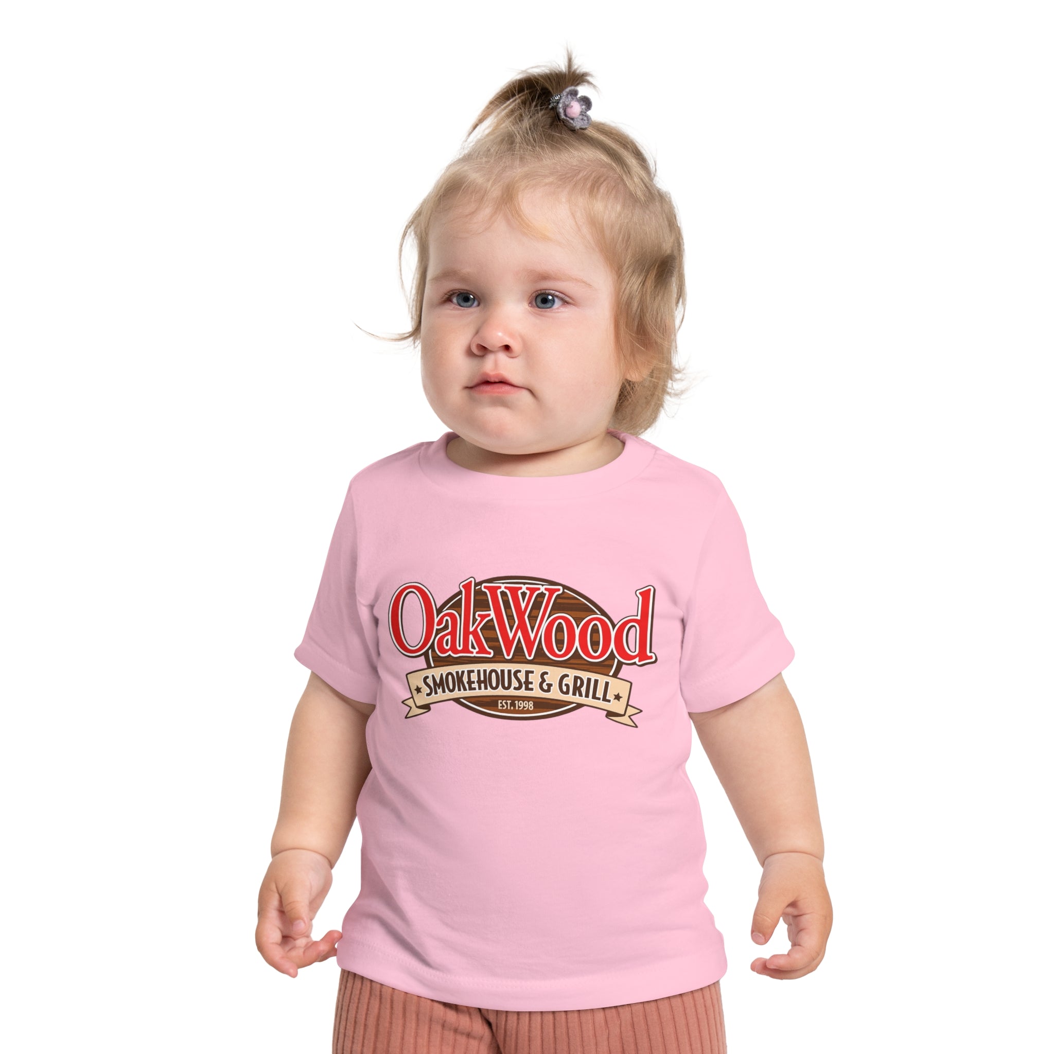 OakWood Smokehouse & Grill Baby T-Shirt — Retro BBQ Logo Infant Tee