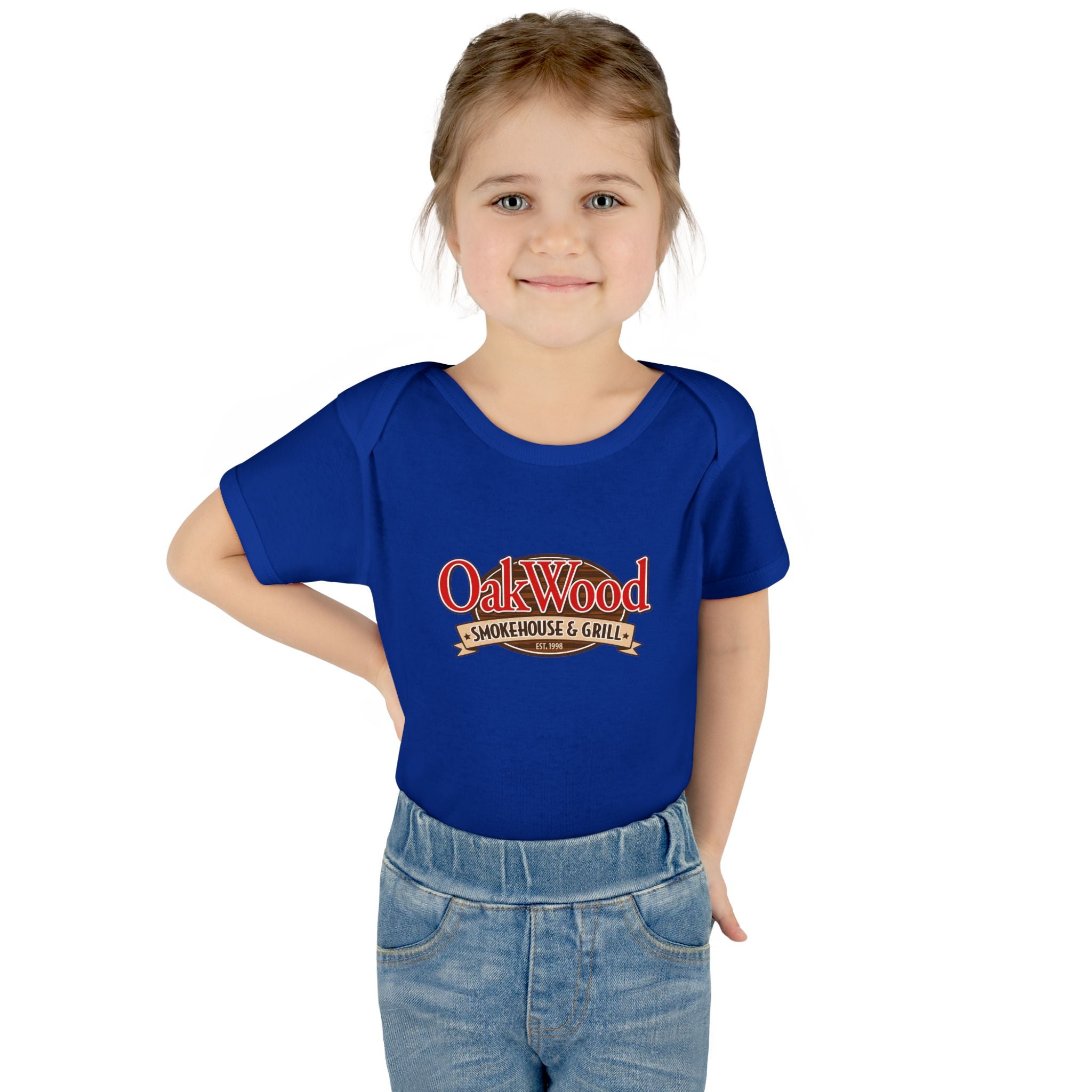OakWood Smokehouse & Grill Infant Bodysuit - Cute Baby Logo Onesie