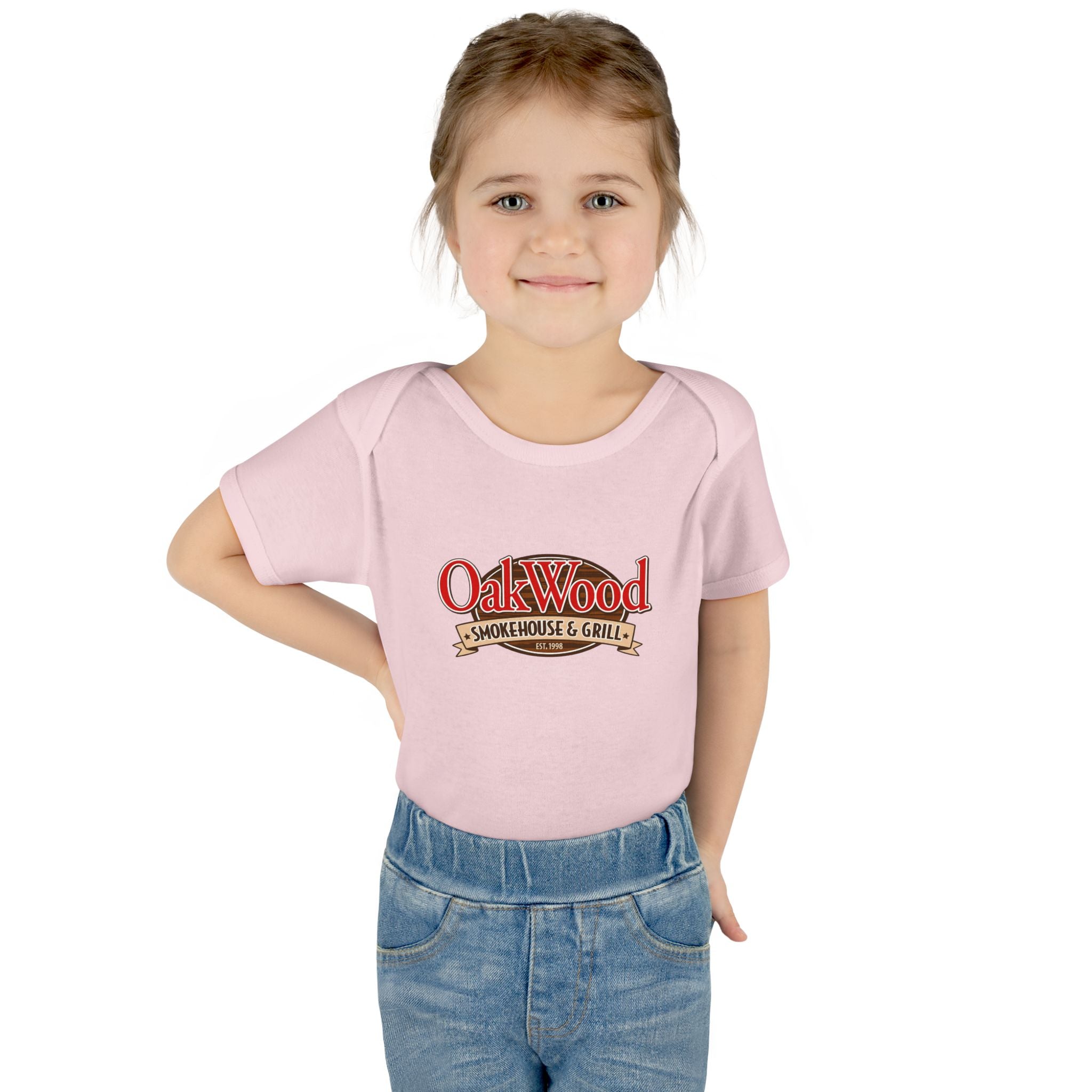 OakWood Smokehouse & Grill Infant Bodysuit - Cute Baby Logo Onesie