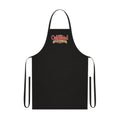 Cotton Apron — "OakWood Barbecue & Grill" Logo Cooking Apron, Black Chef Apron for BBQ, Grillmasters & Home Cooks