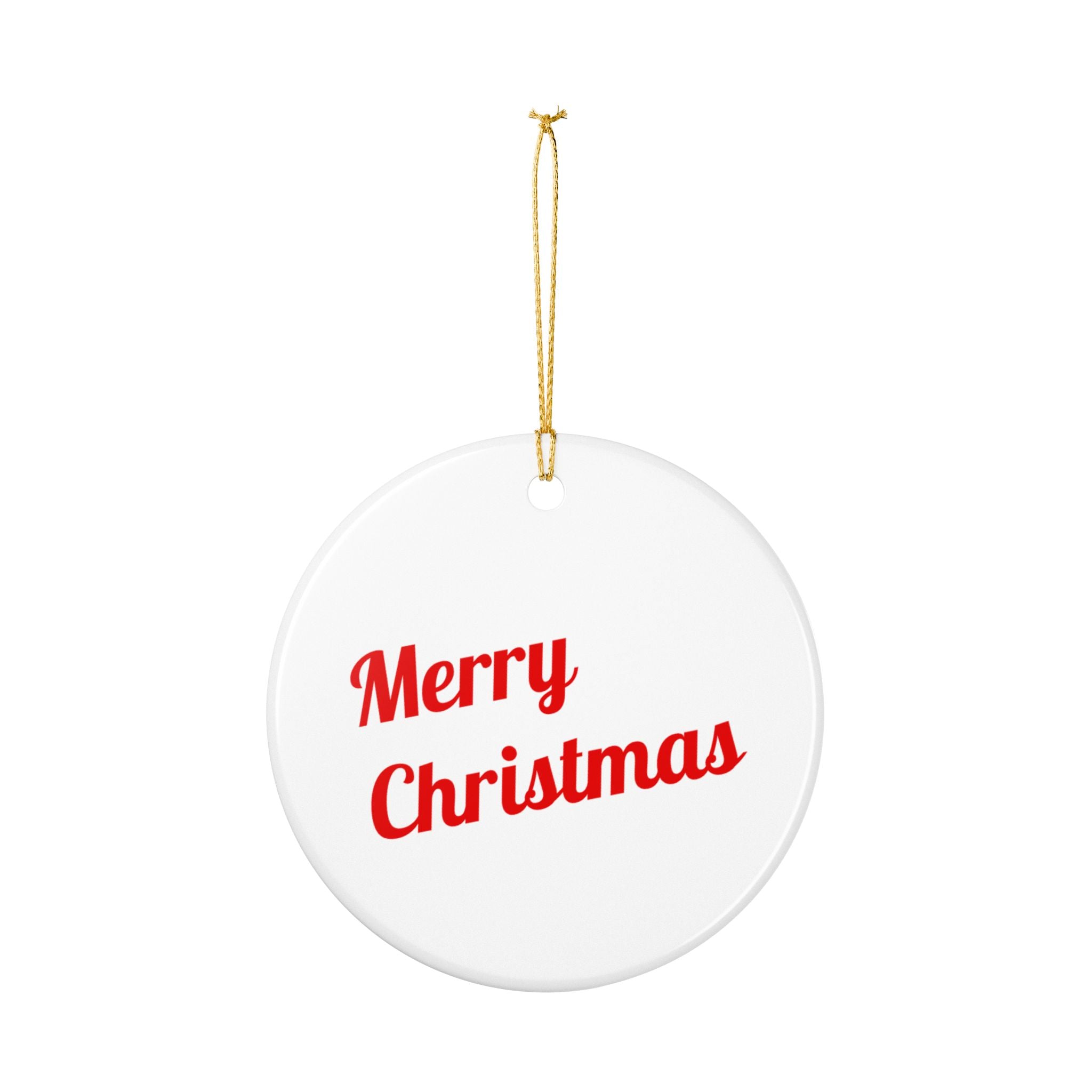 Ceramic Christmas Ornament — OakWood Smokehouse & Grill Logo "Merry Christmas" Keepsake
