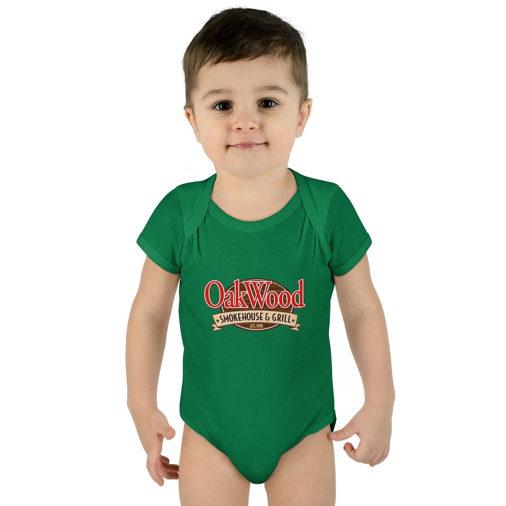 OakWood Smokehouse & Grill Infant Bodysuit - Cute Baby Logo Onesie