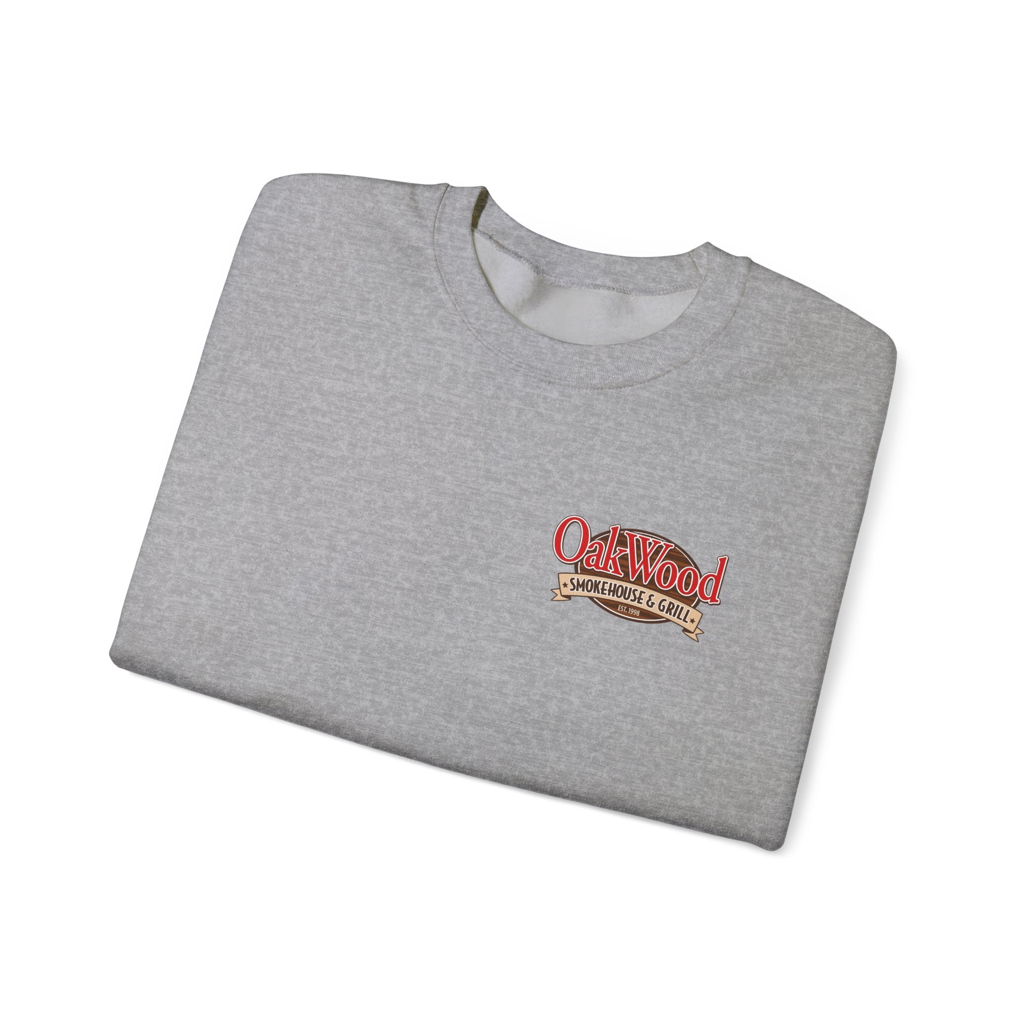 Oakwood Coffee Crewneck Sweatshirt — Vintage Coffee Logo Pullover
