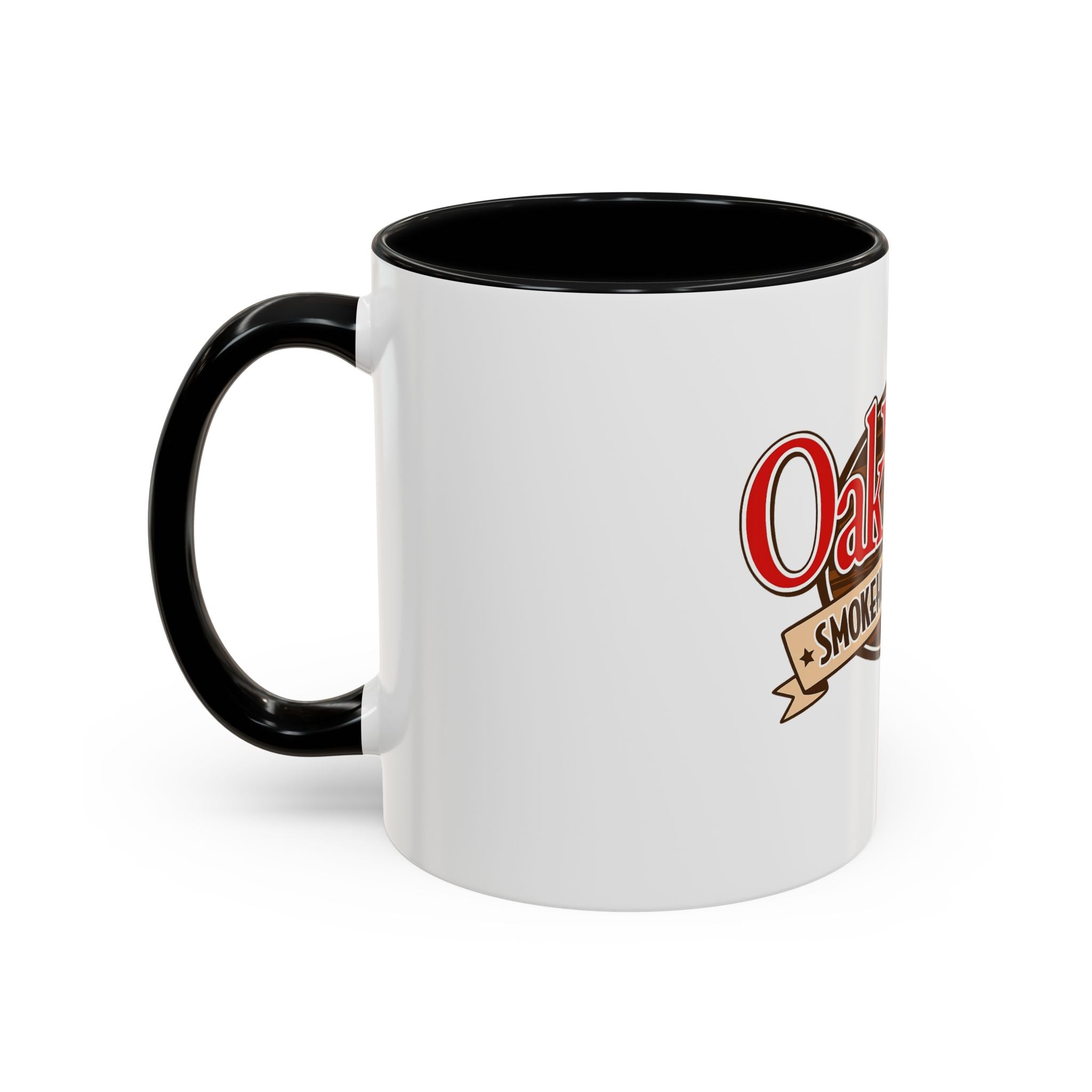 OakWood Smokehouse & Grill Logo Coffee Mug — Accent 11/15oz