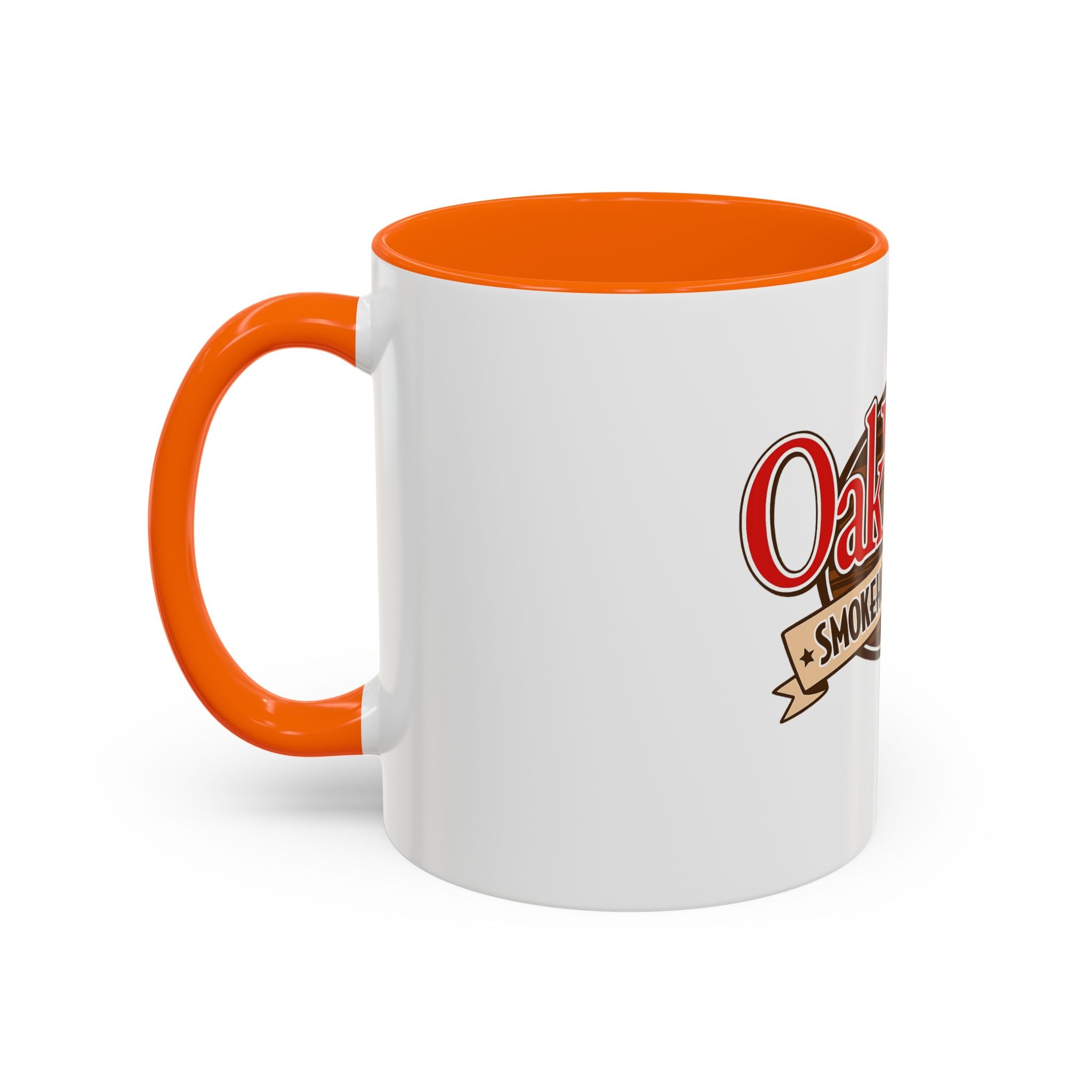 OakWood Smokehouse & Grill Logo Coffee Mug — Accent 11/15oz