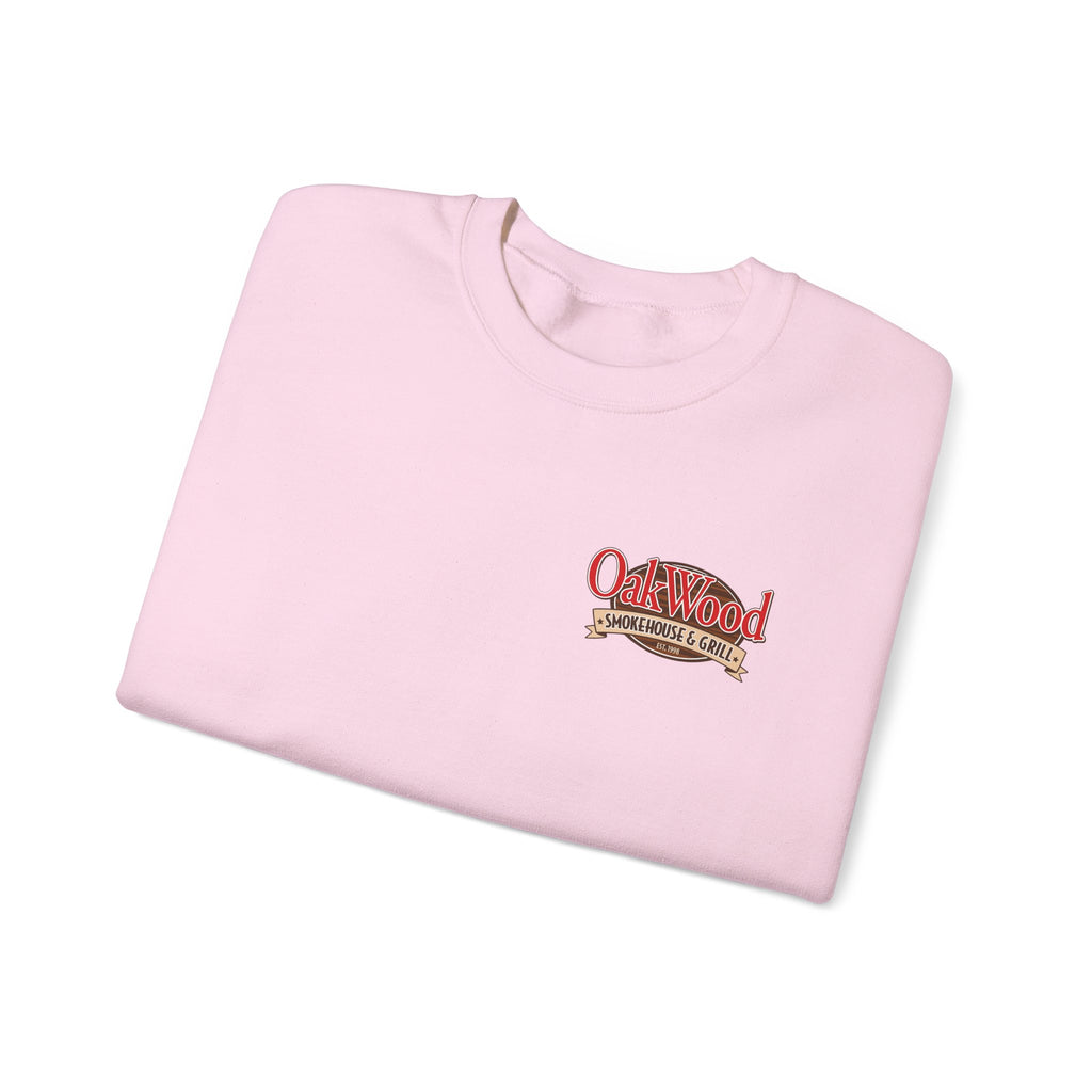 Oakwood Coffee Crewneck Sweatshirt — Vintage Coffee Logo Pullover